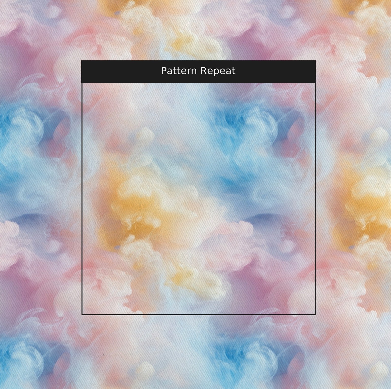 Cloudy Bliss Fabric by the Yard — pattern repeat