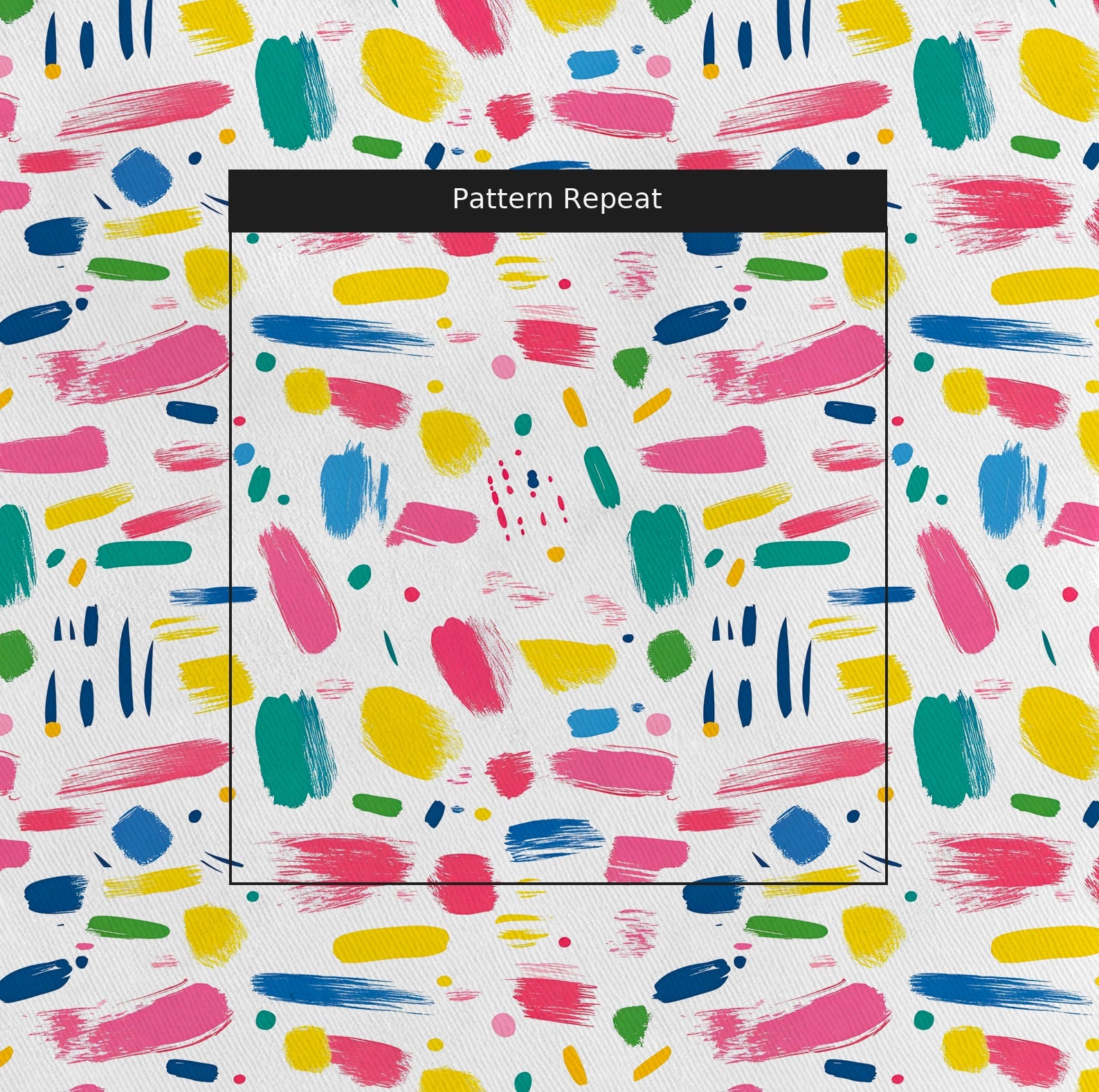 Brushstroke Bliss Fabric by the Yard — pattern repeat