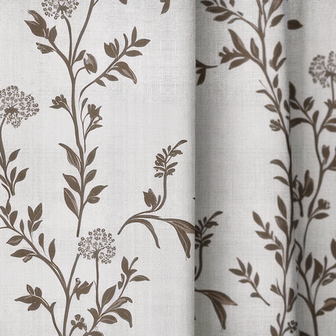 Mocha Vine - Drapery — close up