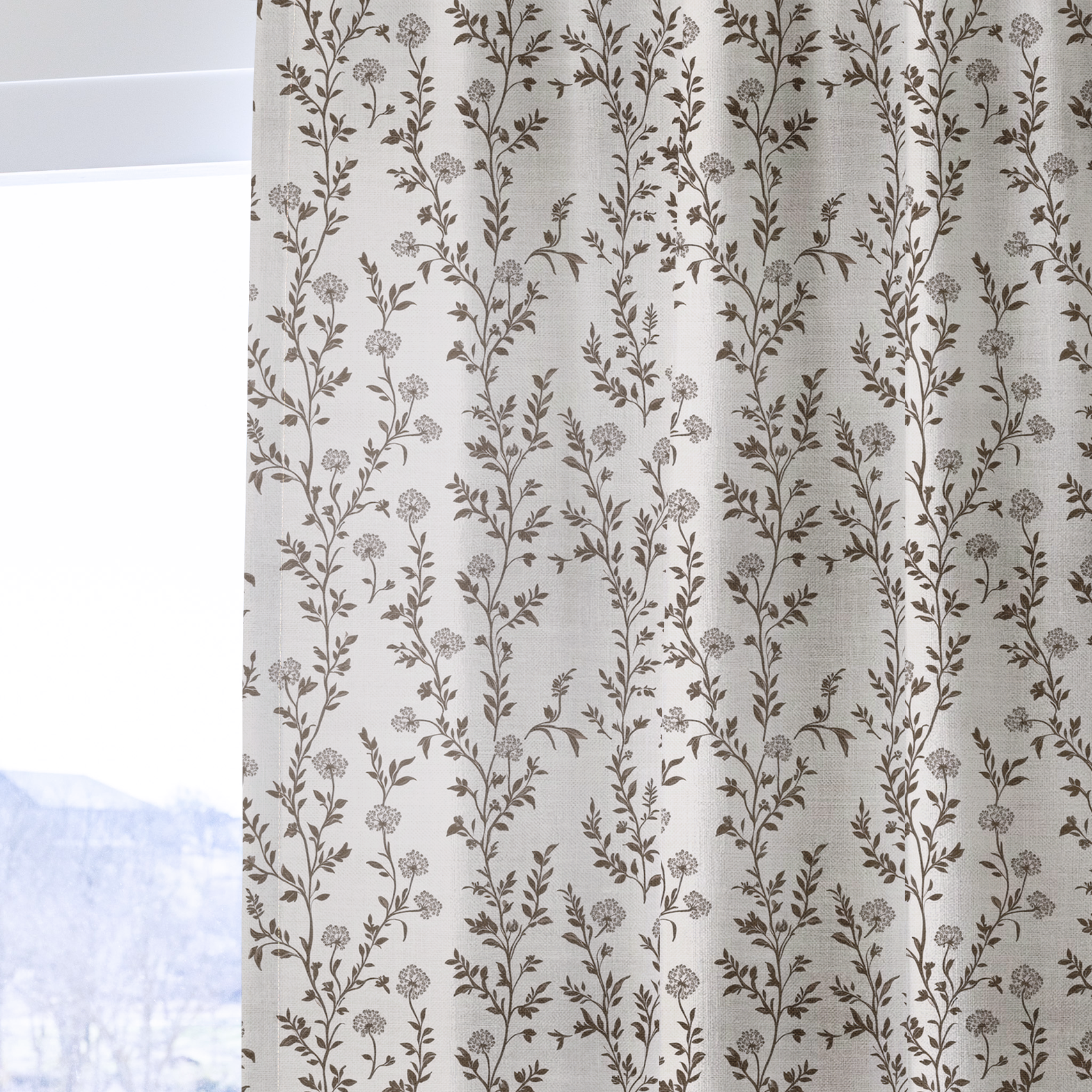 Mocha Vine - Drapery — one panel