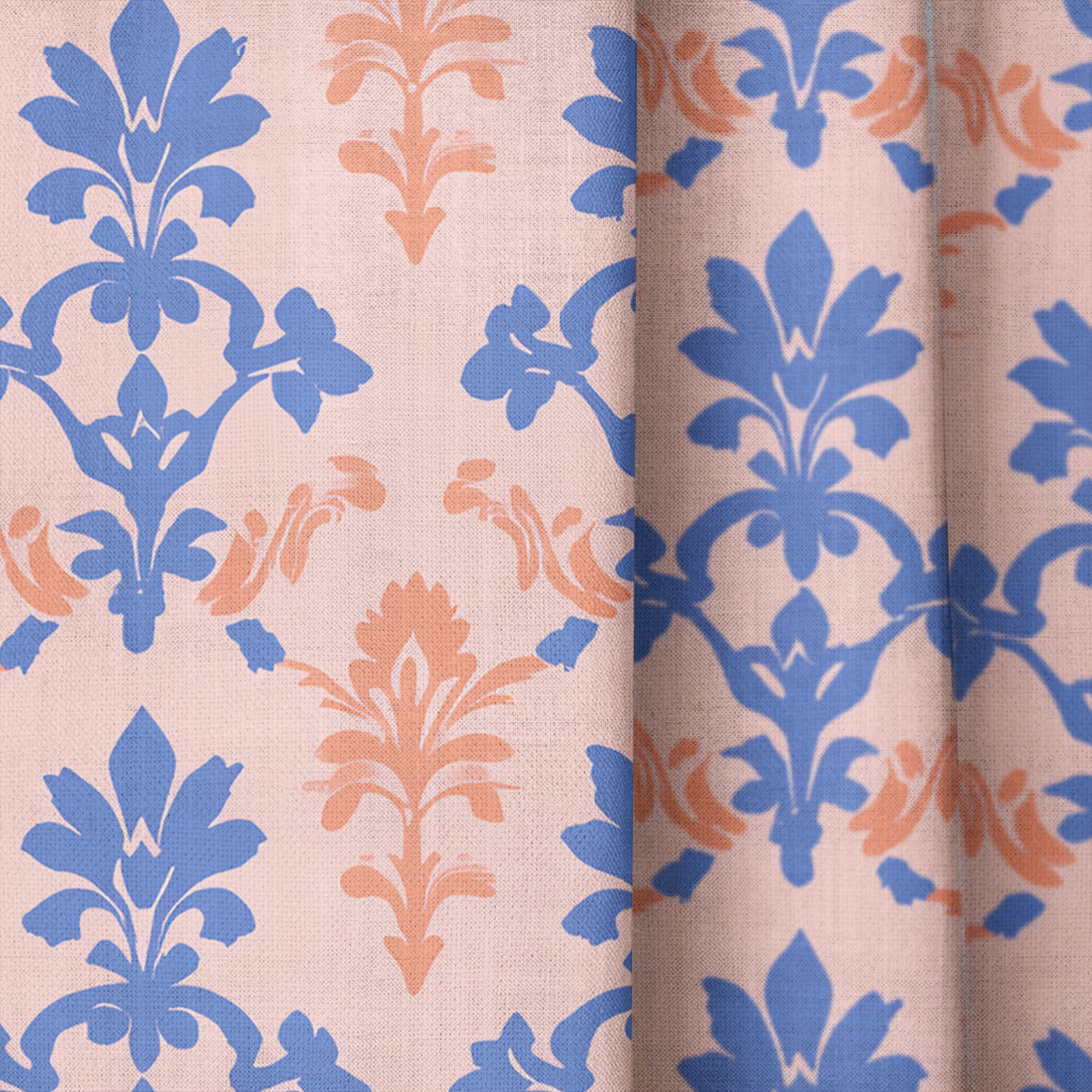 Peachy Elegance - Drapery — close up