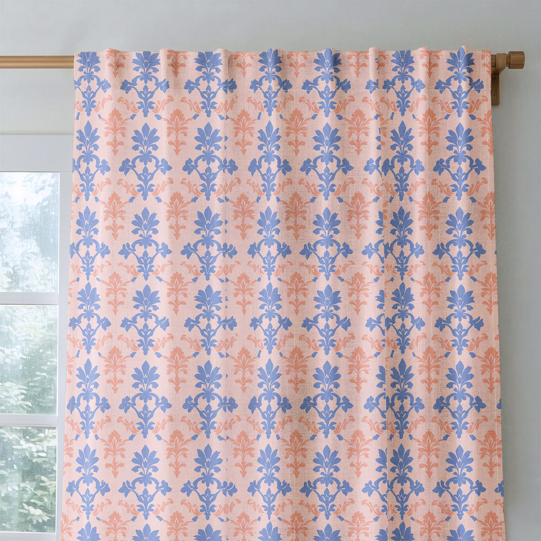 Peachy Elegance - Drapery — rod
