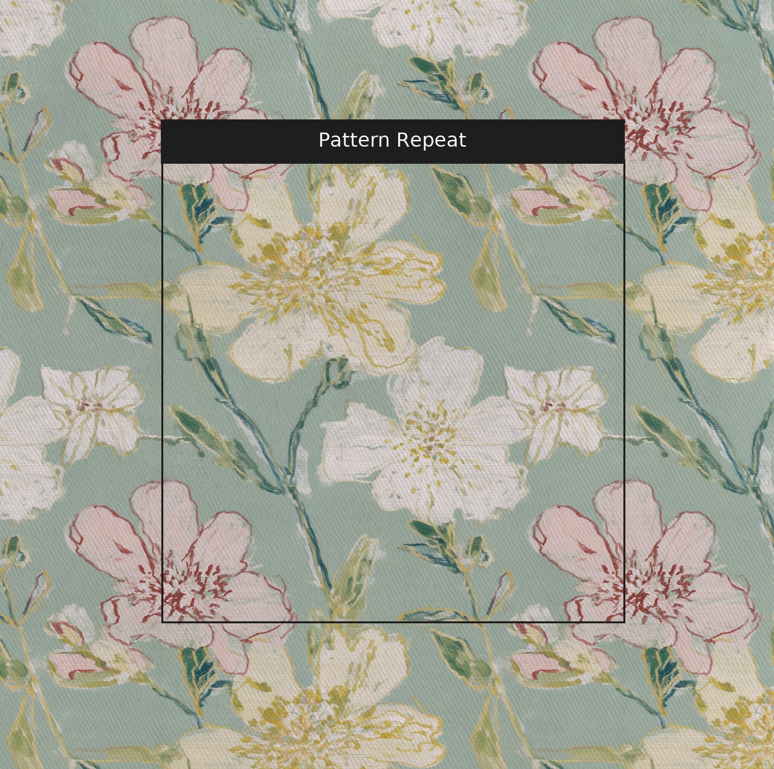Tansy Fabric by the Yard — pattern repeat