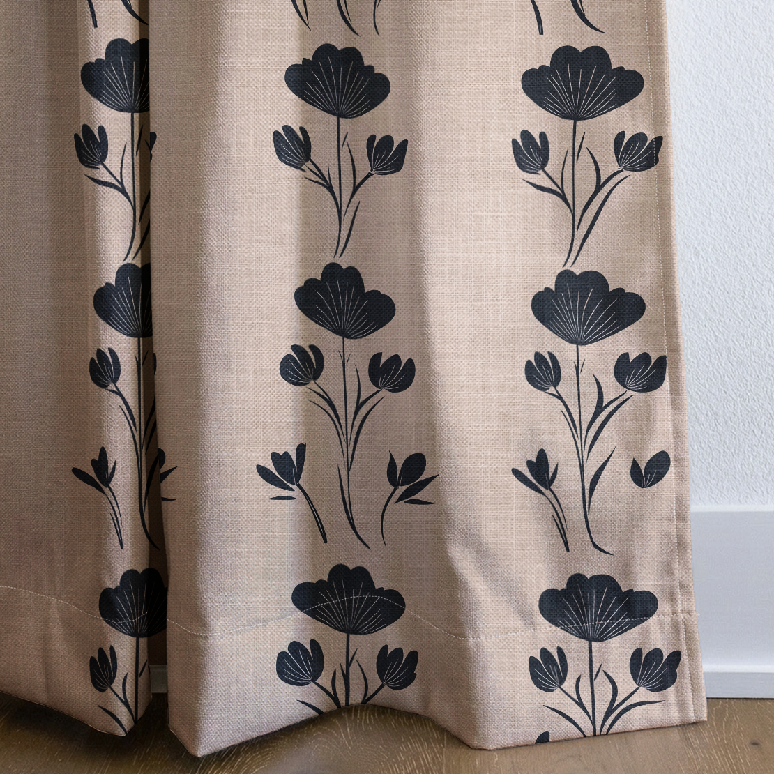 June - Drapery — corner closeup