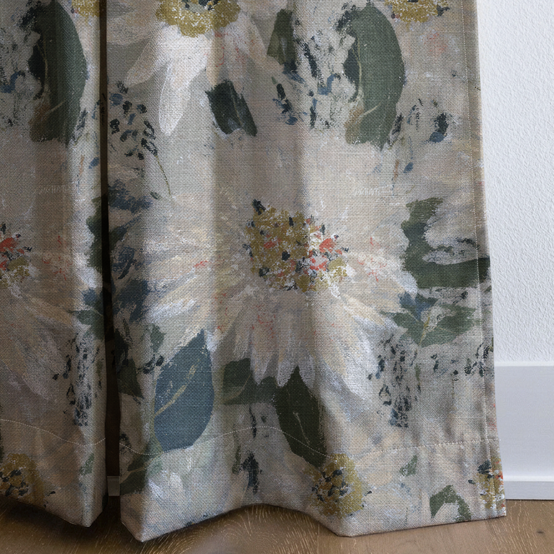 The Grey Meadow - Drapery — corner closeup