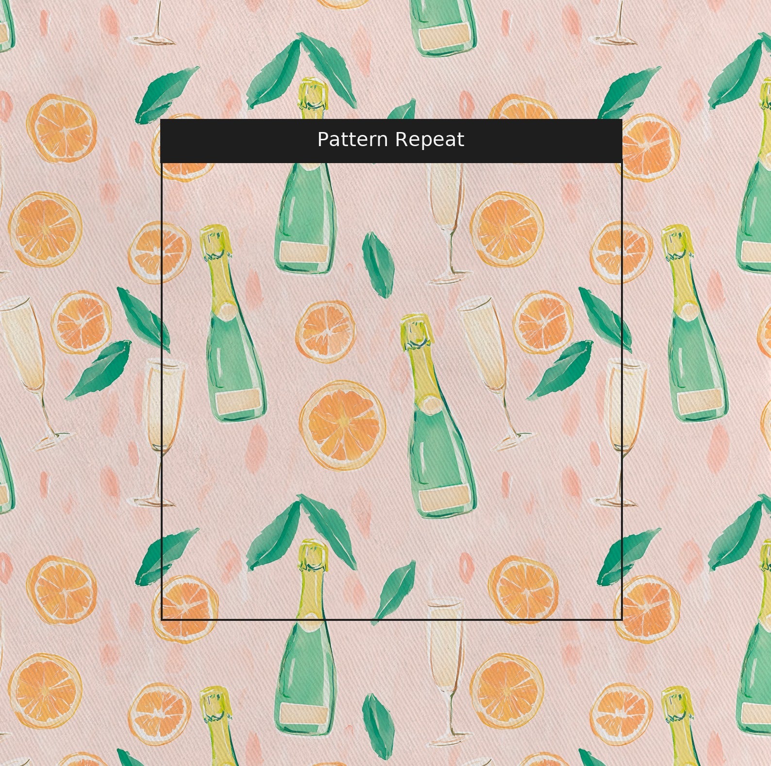 Mimosa Mornings Fabric by the Yard — pattern repeat