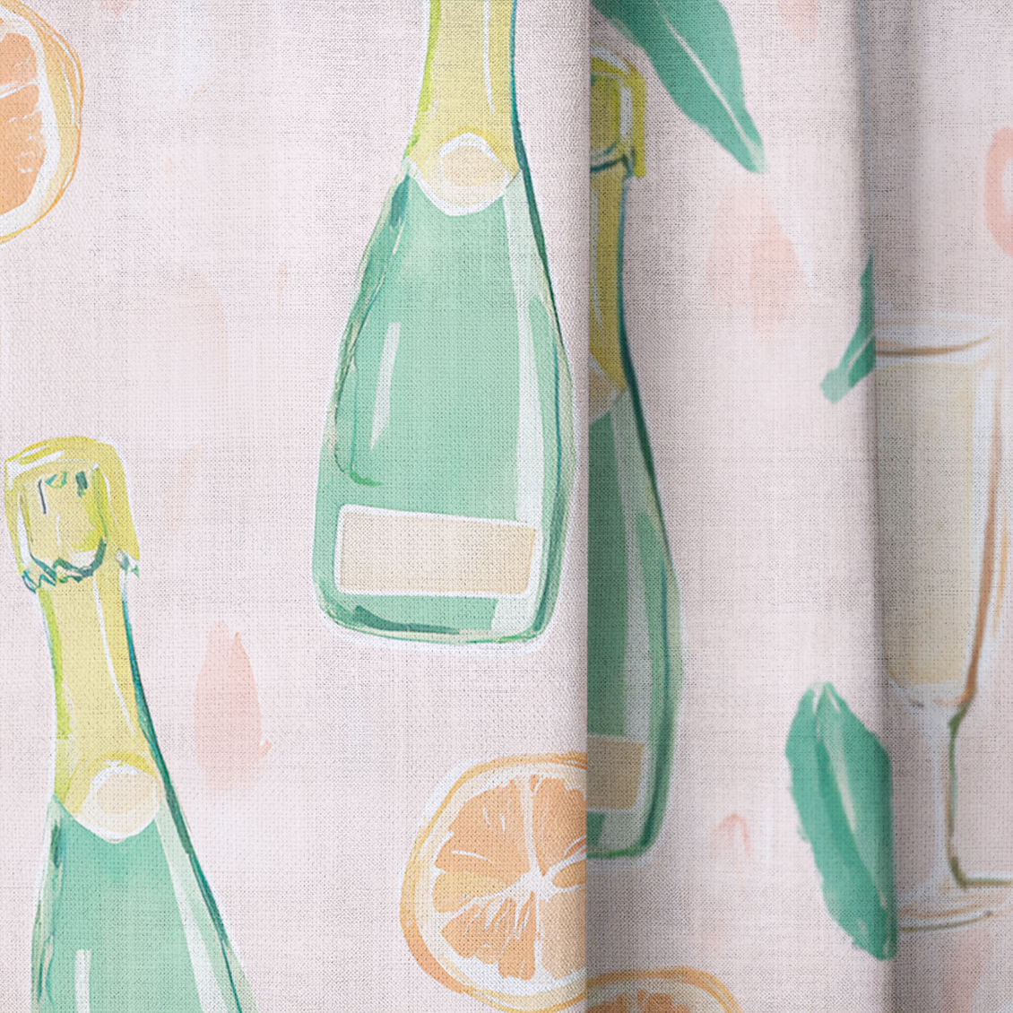 Mimosa Mornings - Drapery — close up