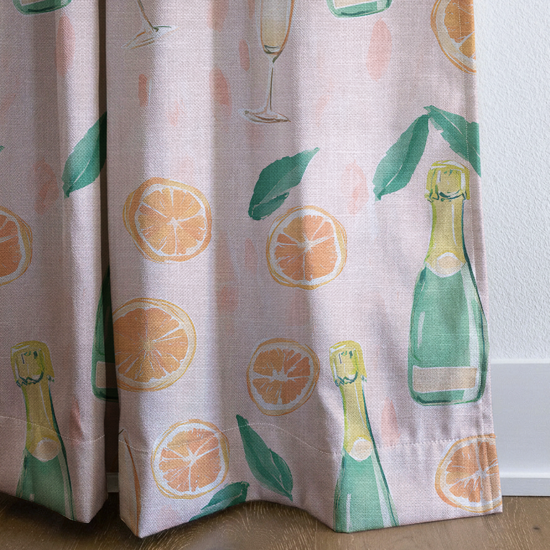 Mimosa Mornings - Drapery — corner closeup