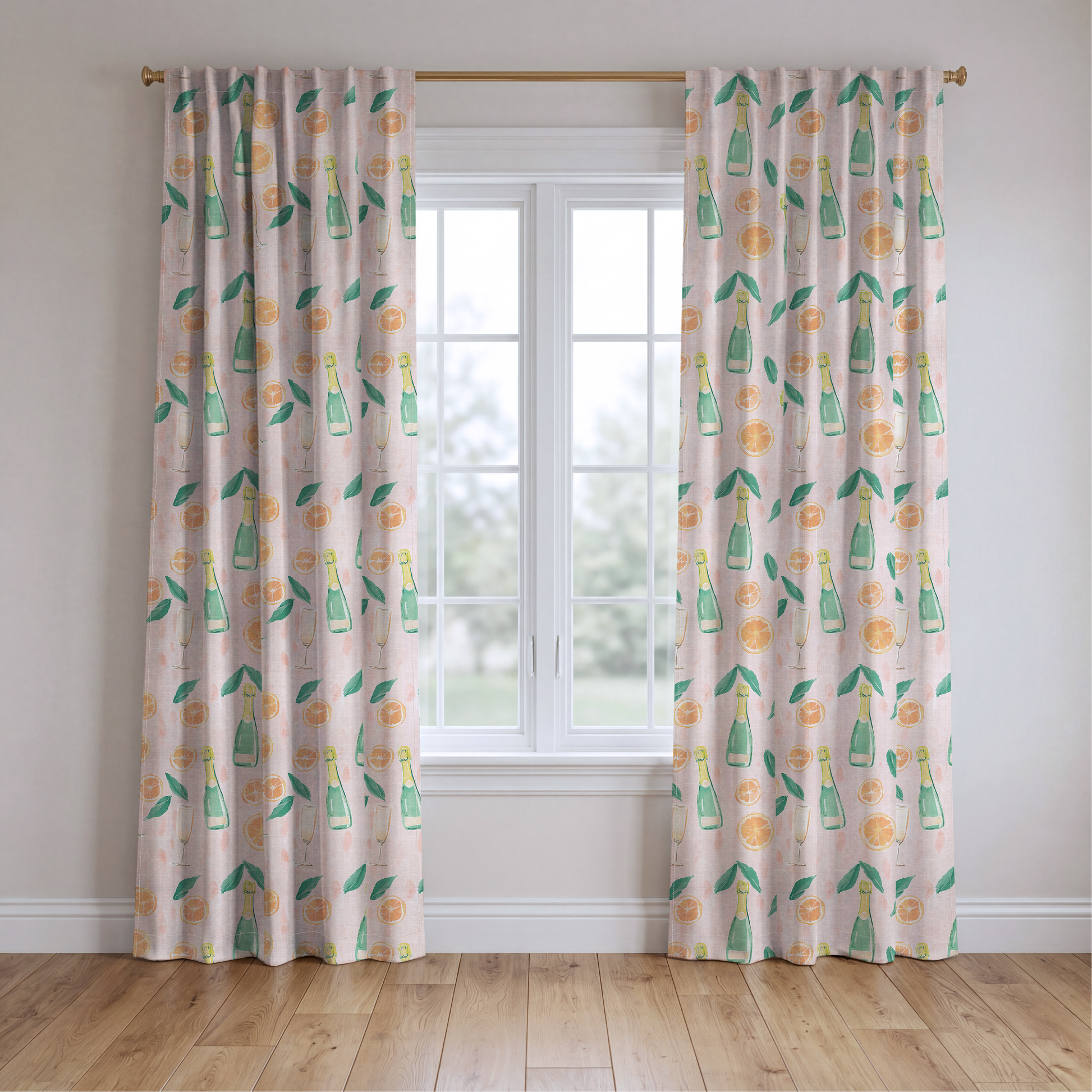 Mimosa Mornings - Drapery — two panels