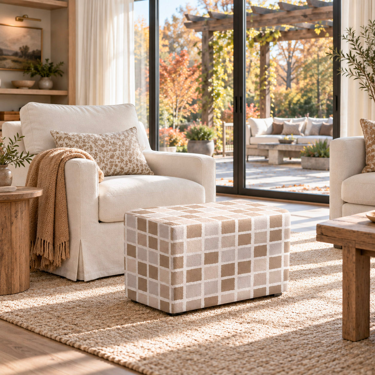 The Josephine Ottoman in Thistle Hill