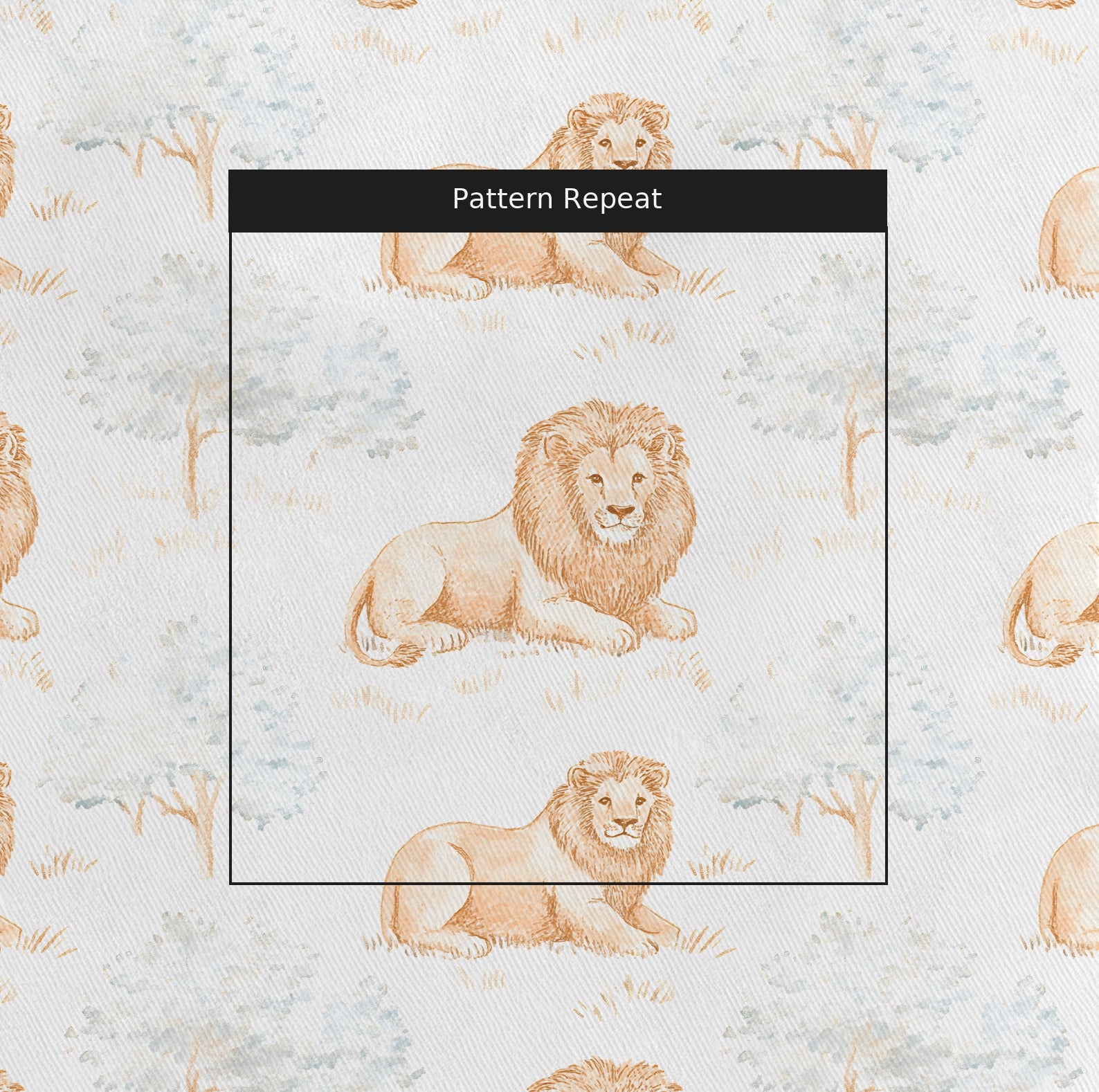 Savanna Slumber Fabric by the Yard — pattern repeat