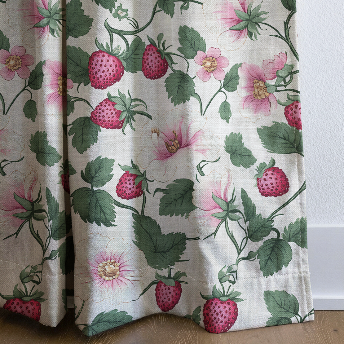 Strawberry Shortcake - Drapery — corner closeup