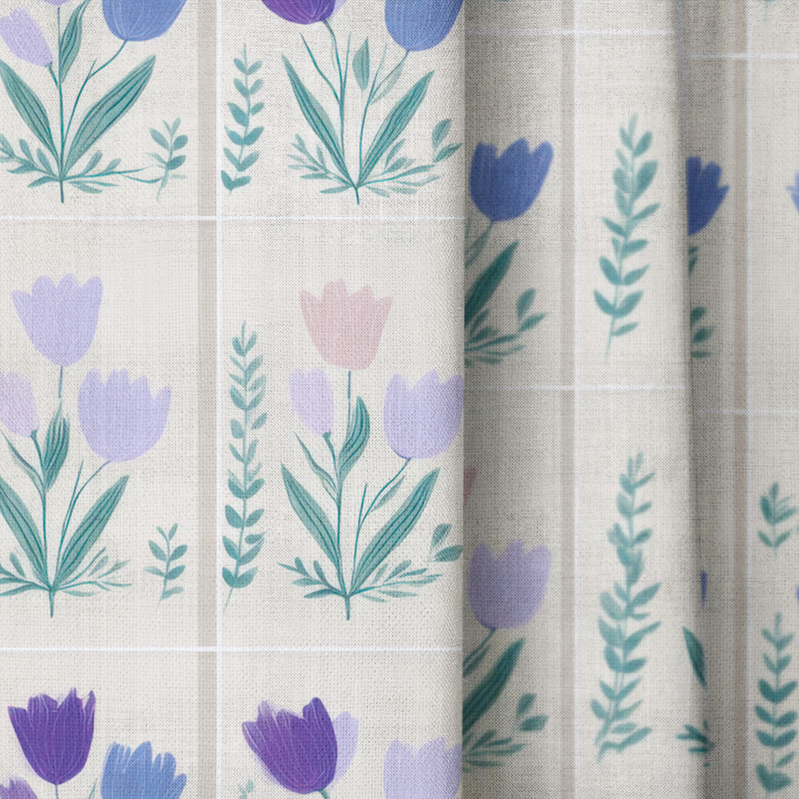 Garden Panel - Drapery — close up