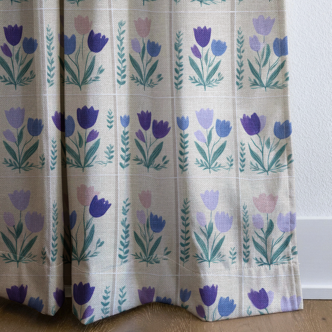 Garden Panel - Drapery — corner closeup