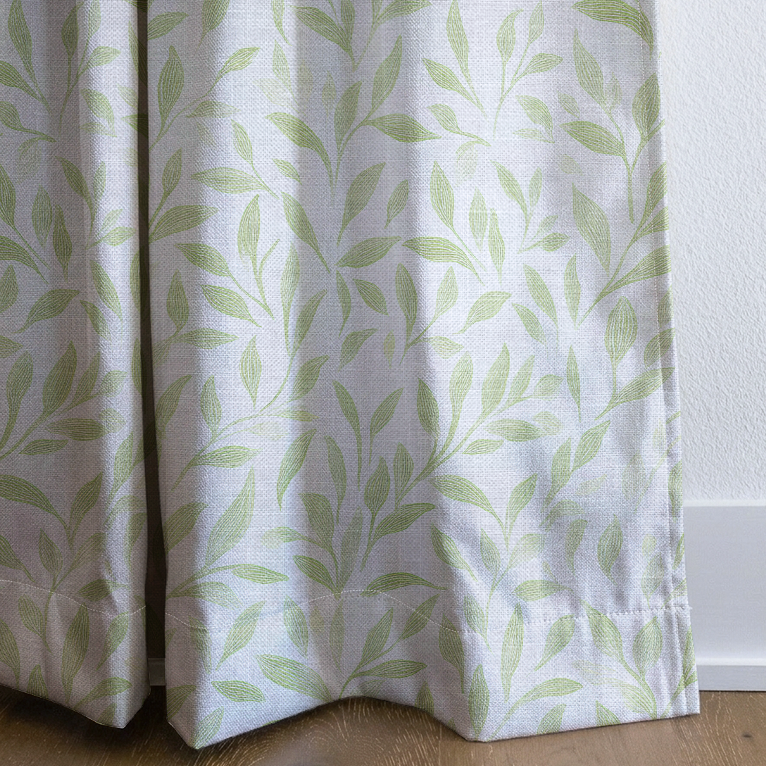 Fall Green - Drapery — corner closeup
