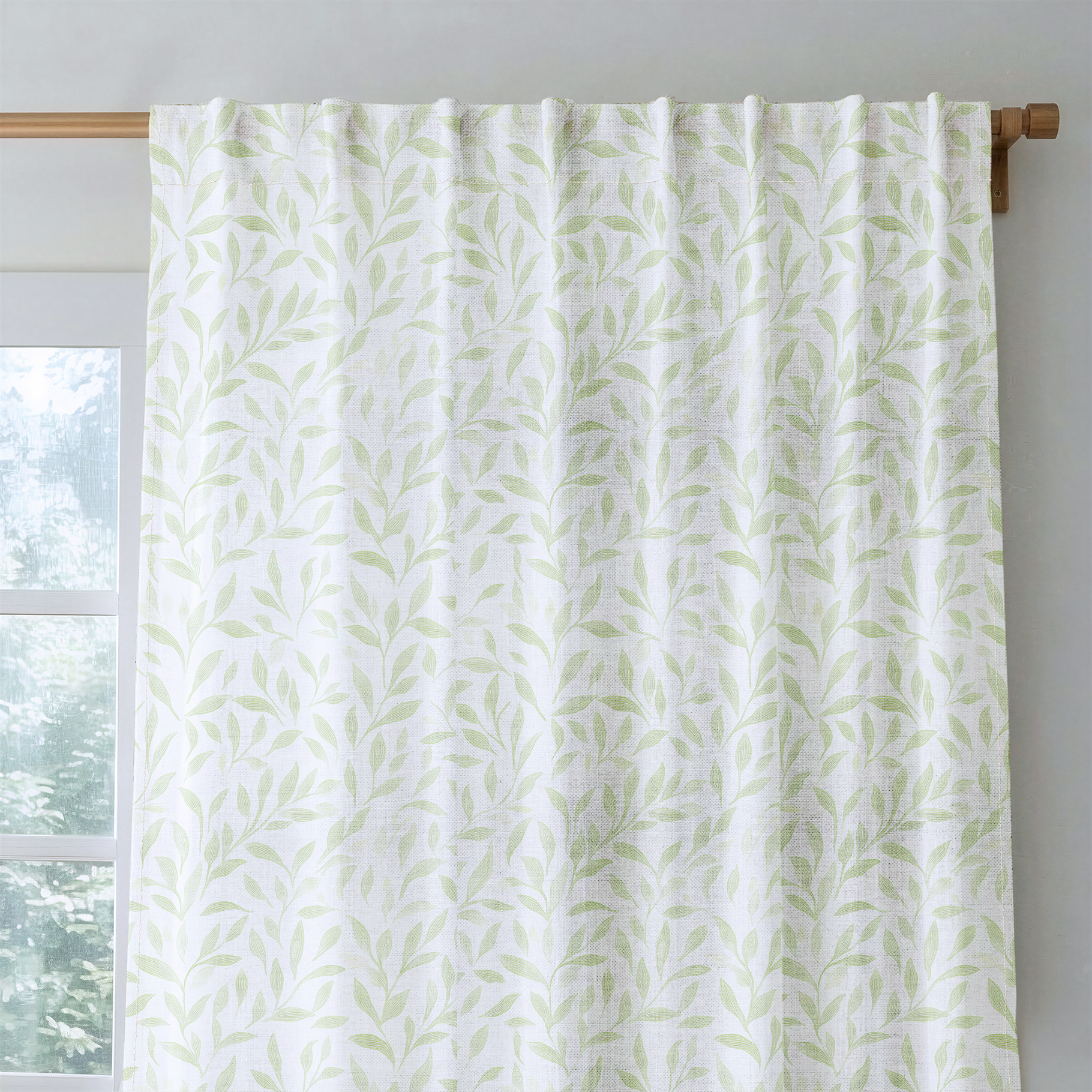 Fall Green - Drapery — rod