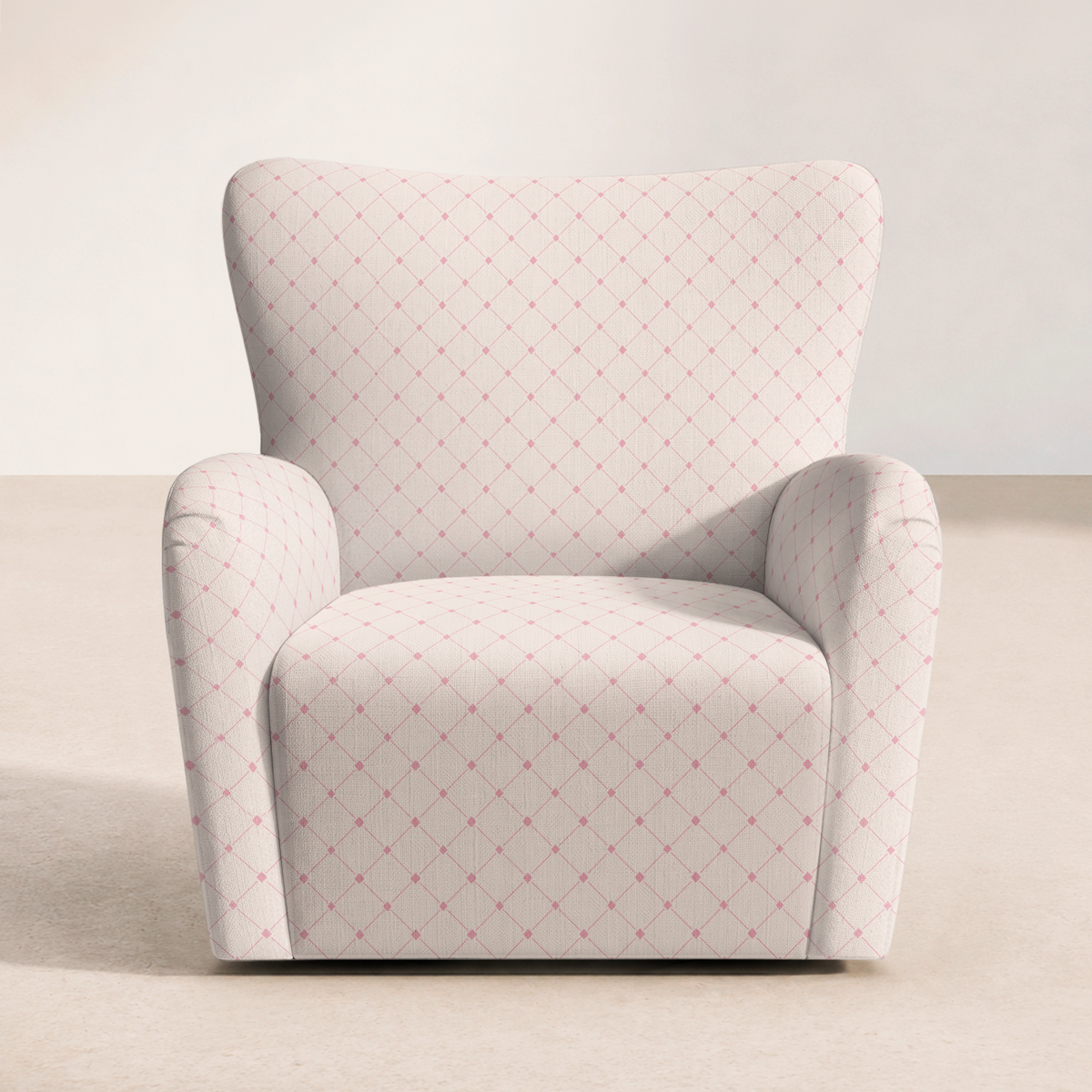 The Winston Chair in Bellagio Blush Linen Lattice