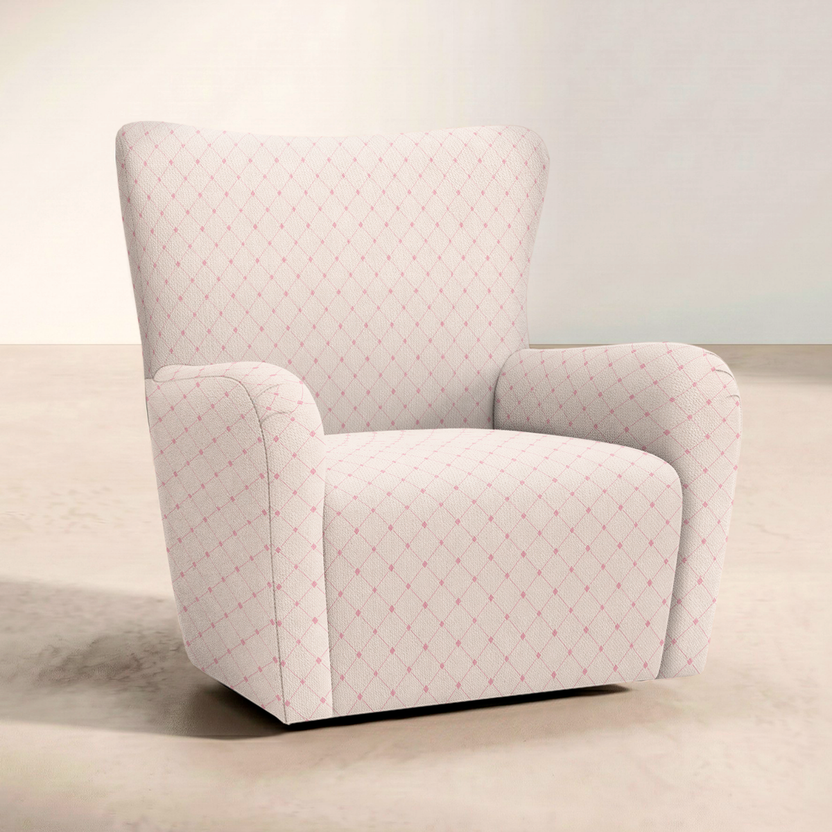The Winston Chair in Bellagio Blush Linen Lattice