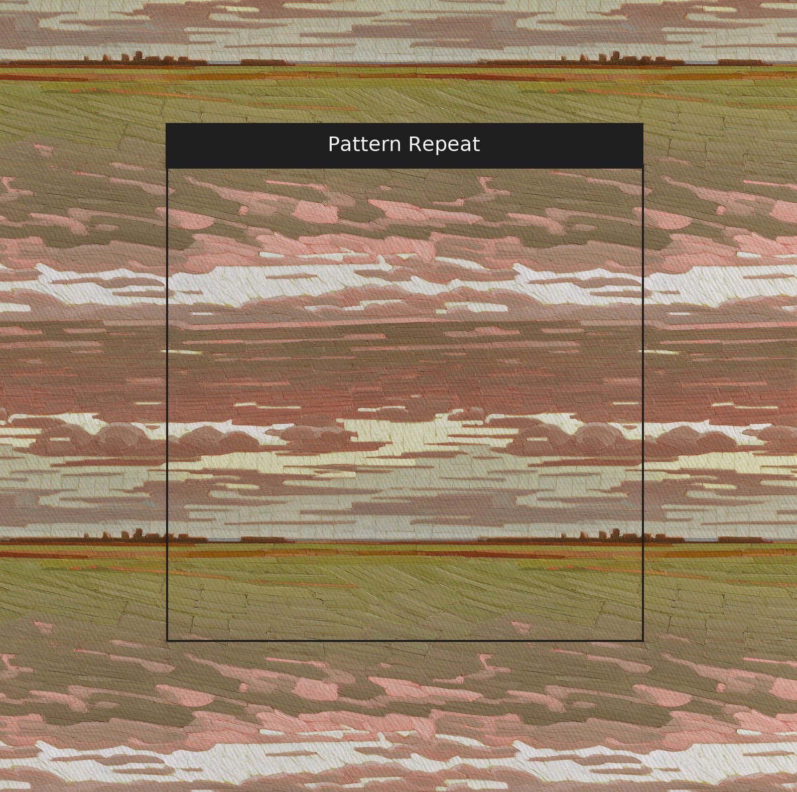 Saffron Sky Fabric by the Yard — pattern repeat