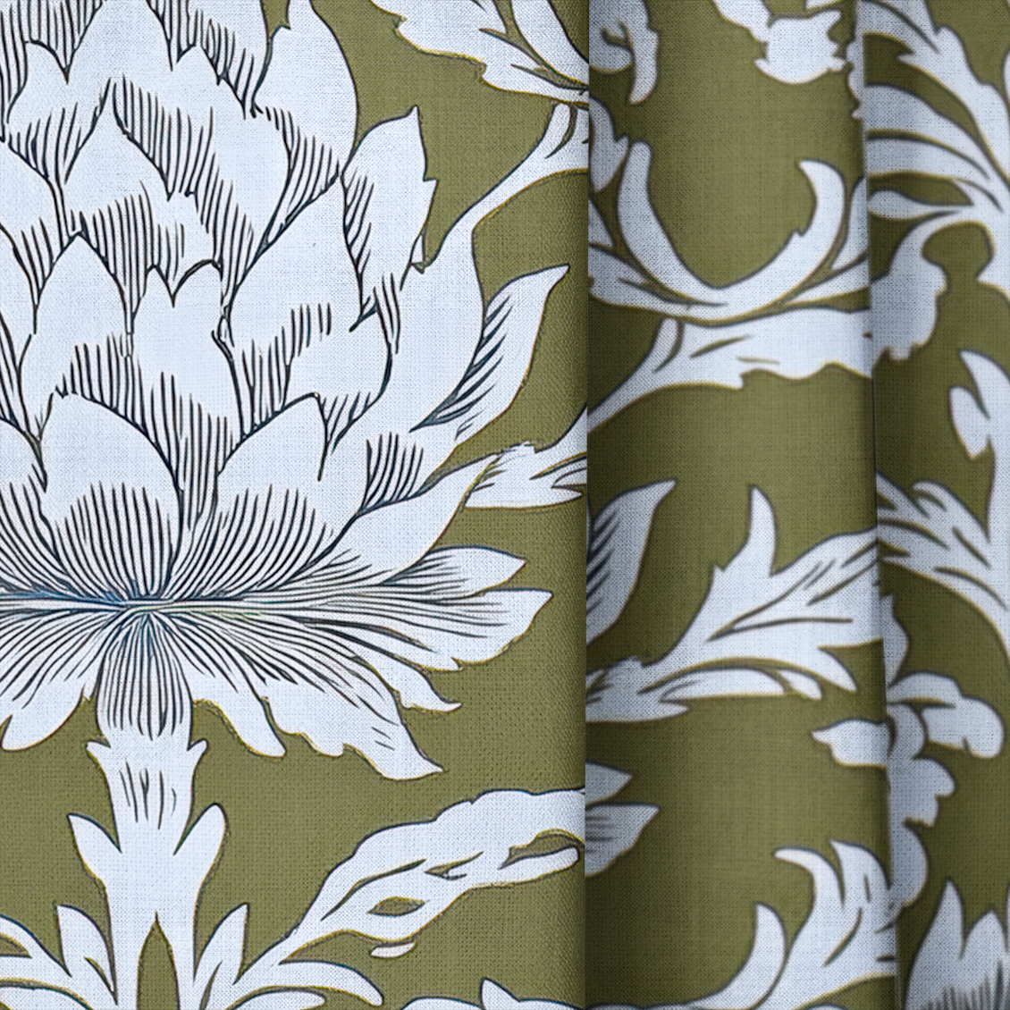 Olive Fancy - Drapery — close up