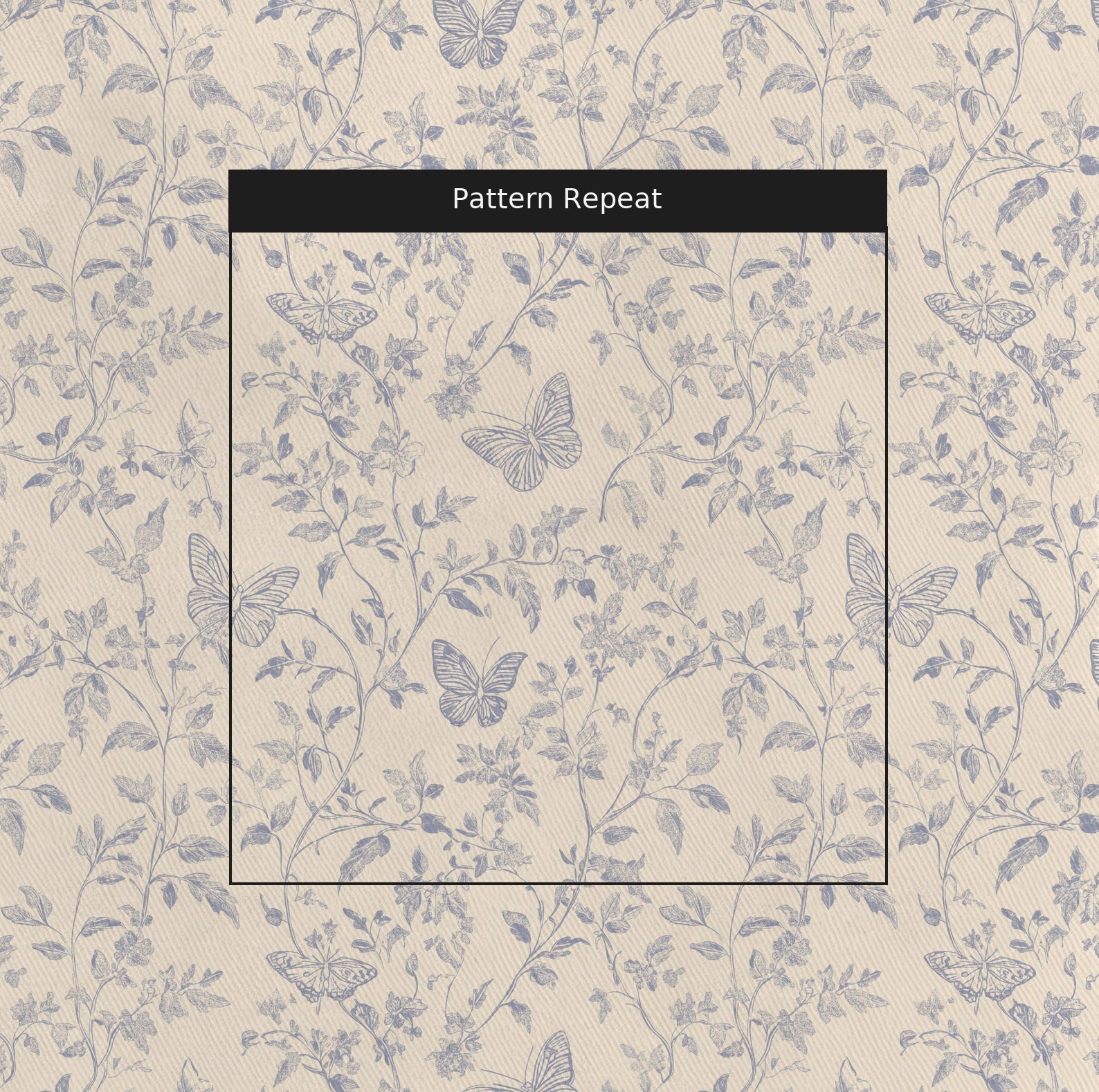 Germantown Blue Fabric by the Yard — pattern repeat