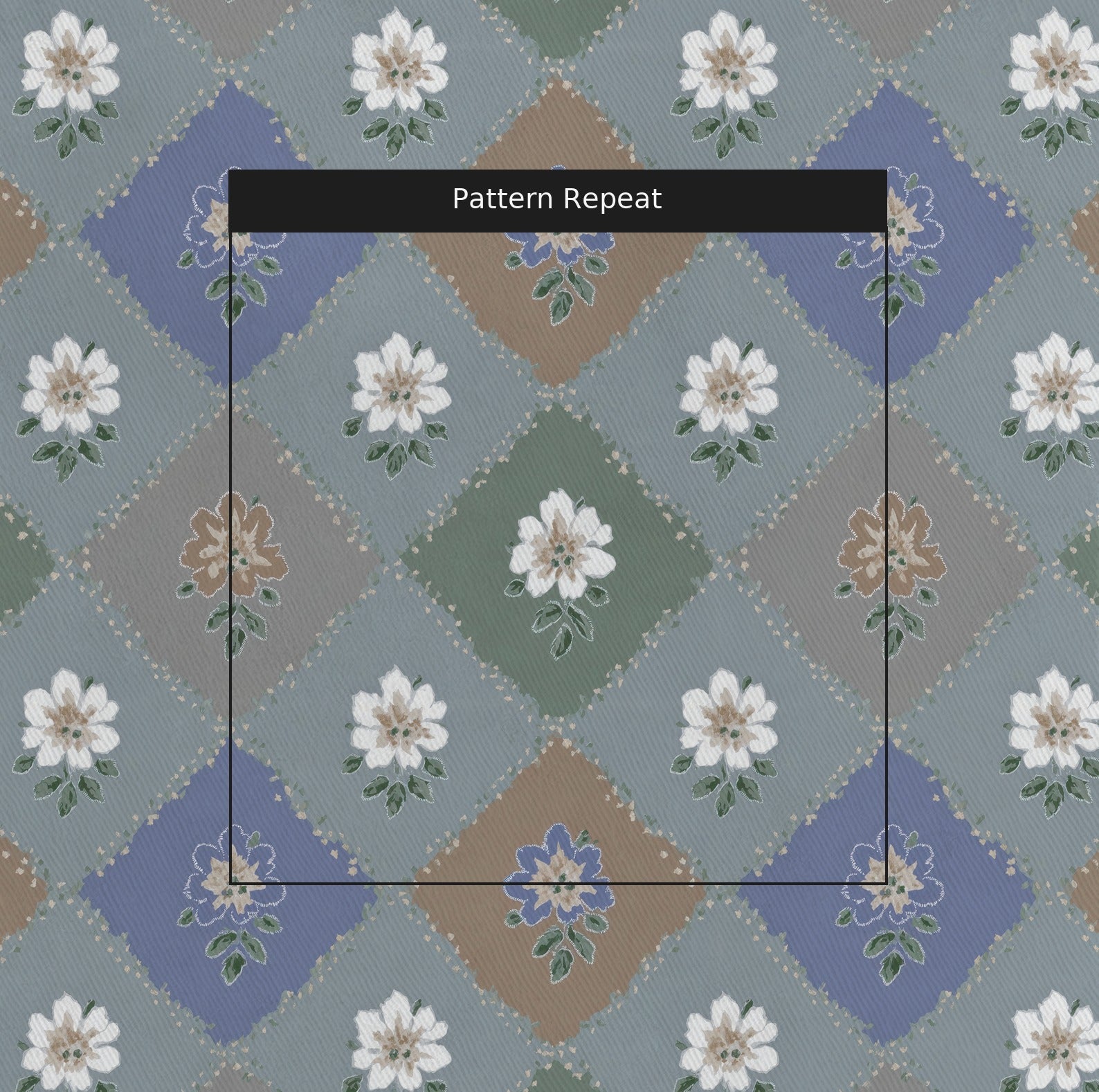 Posy Patch Fabric by the Yard — pattern repeat