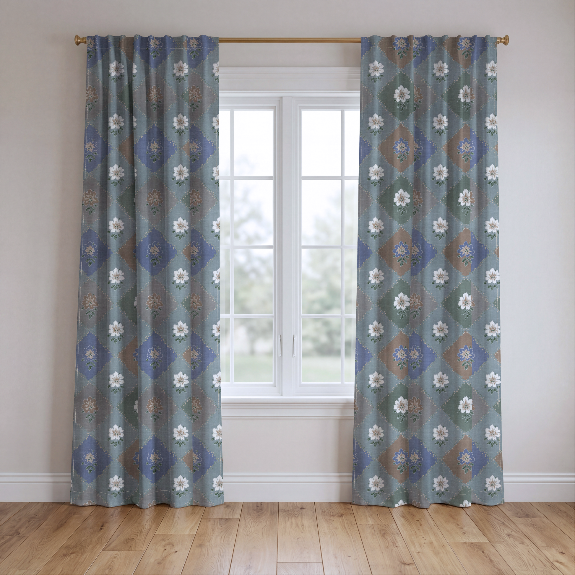 Posy Patch - Drapery — two panels