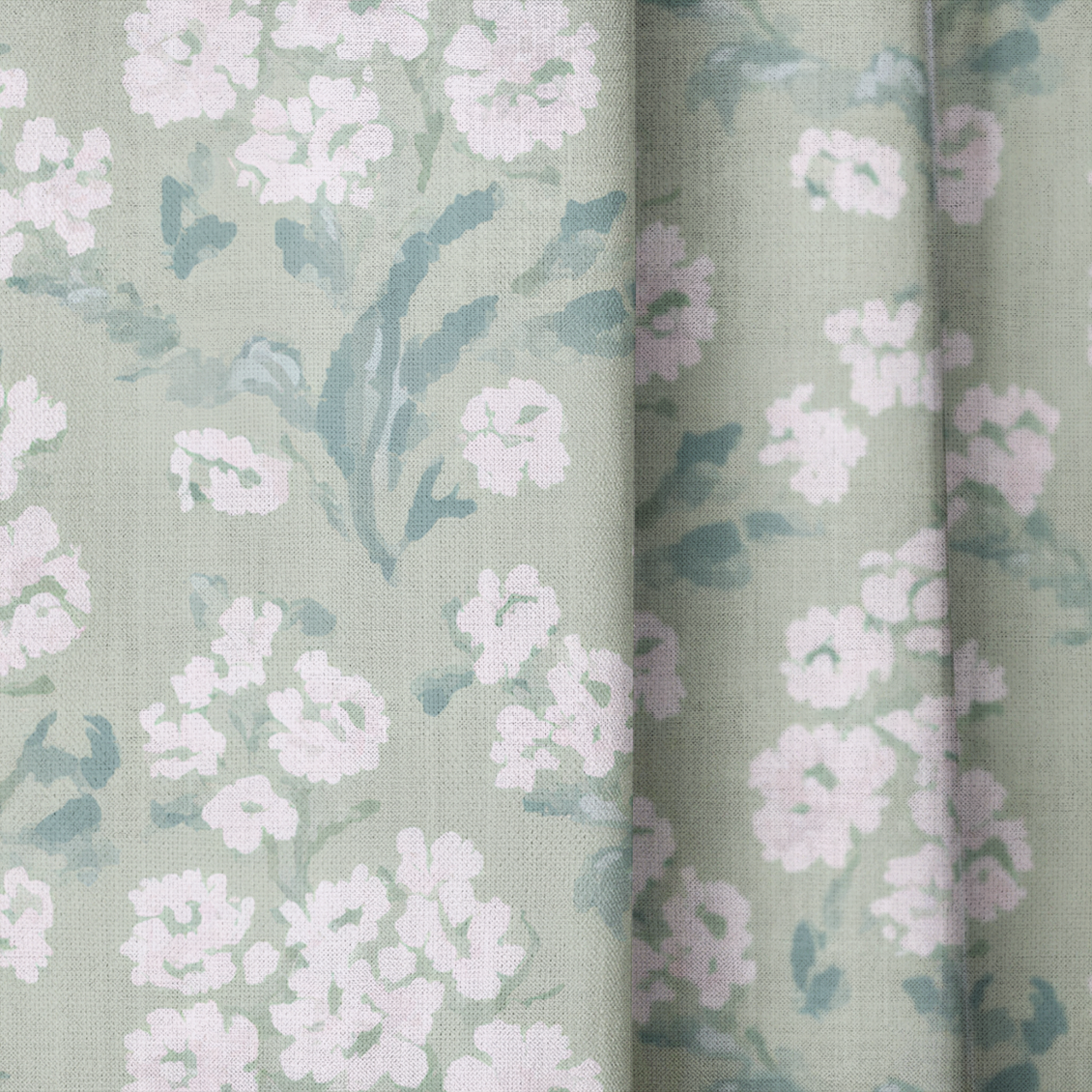 Linen Bloom - Drapery — close up