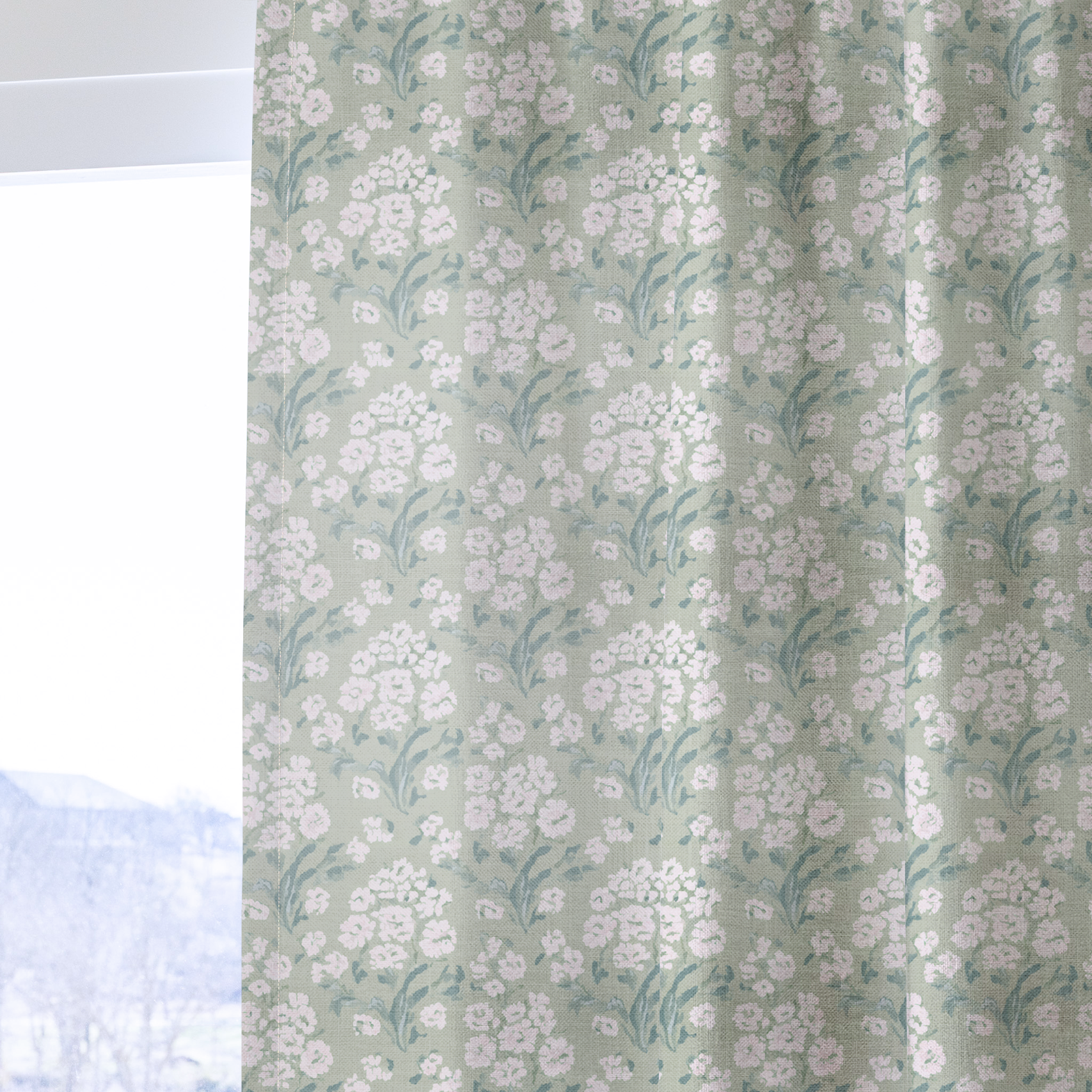 Linen Bloom - Drapery — one panel