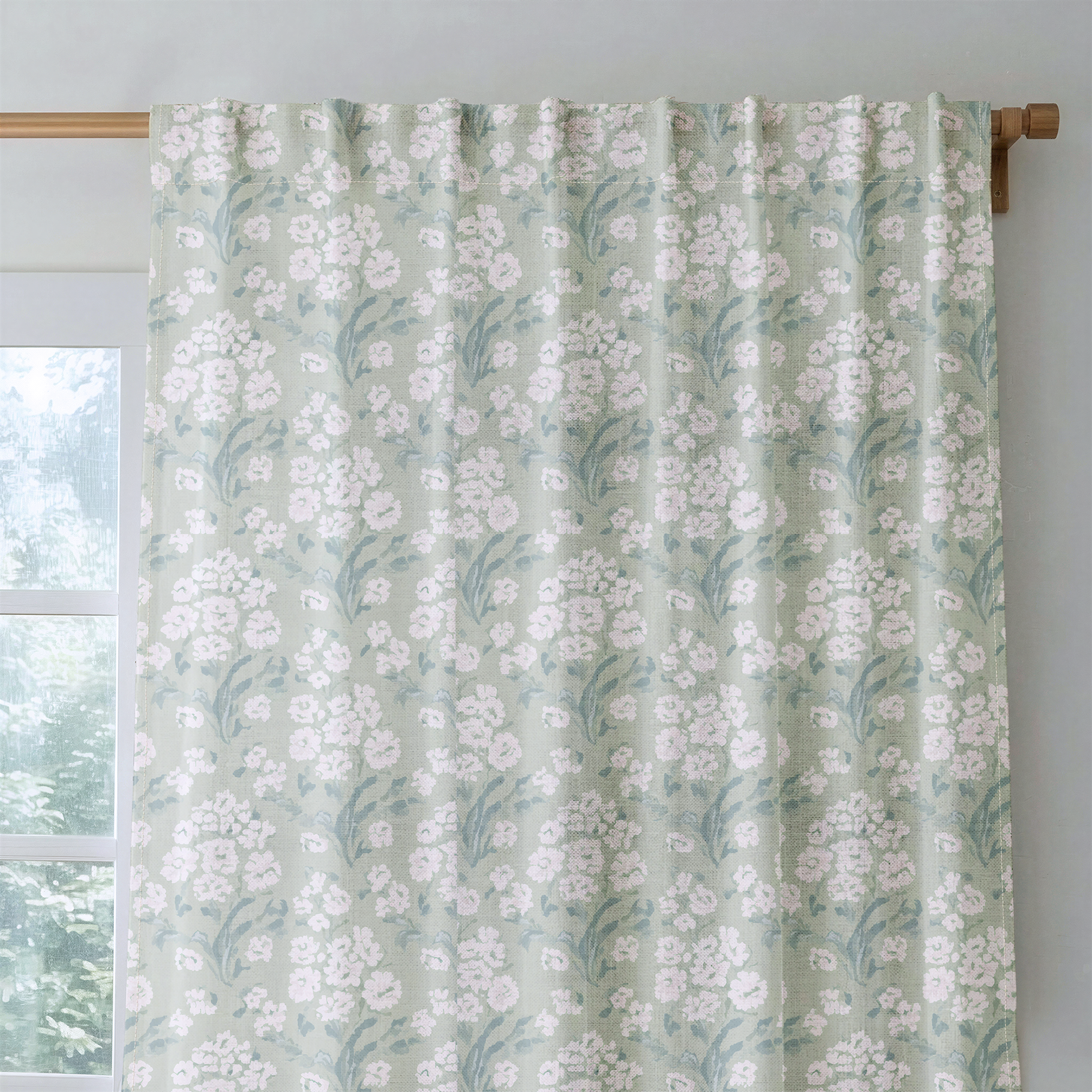 Linen Bloom - Drapery — rod