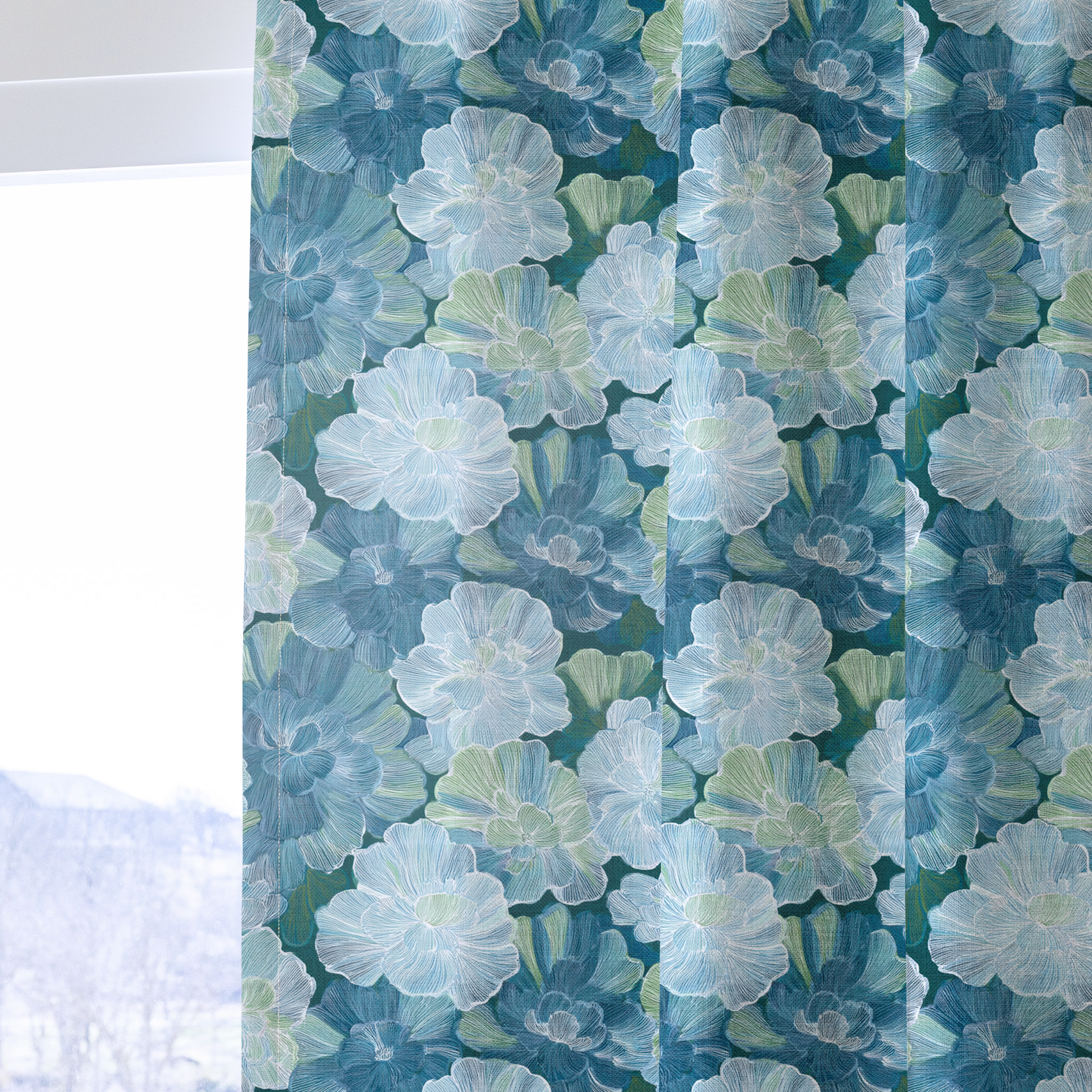 Hint of Lime - Drapery — one panel