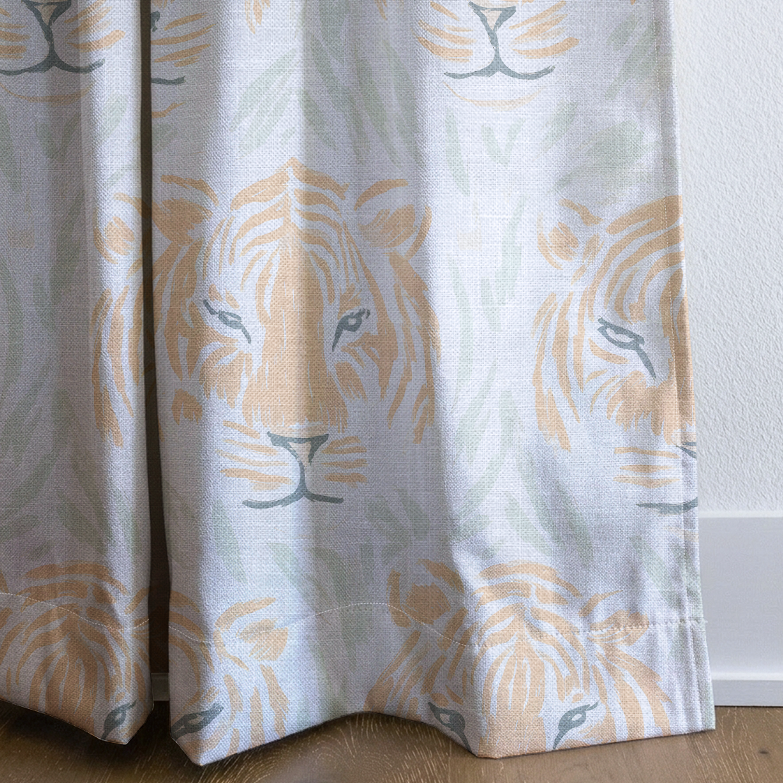 Tara Tigers - Drapery — corner closeup