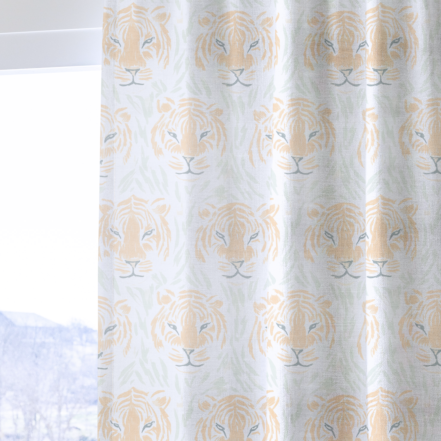 Tara Tigers - Drapery — one panel