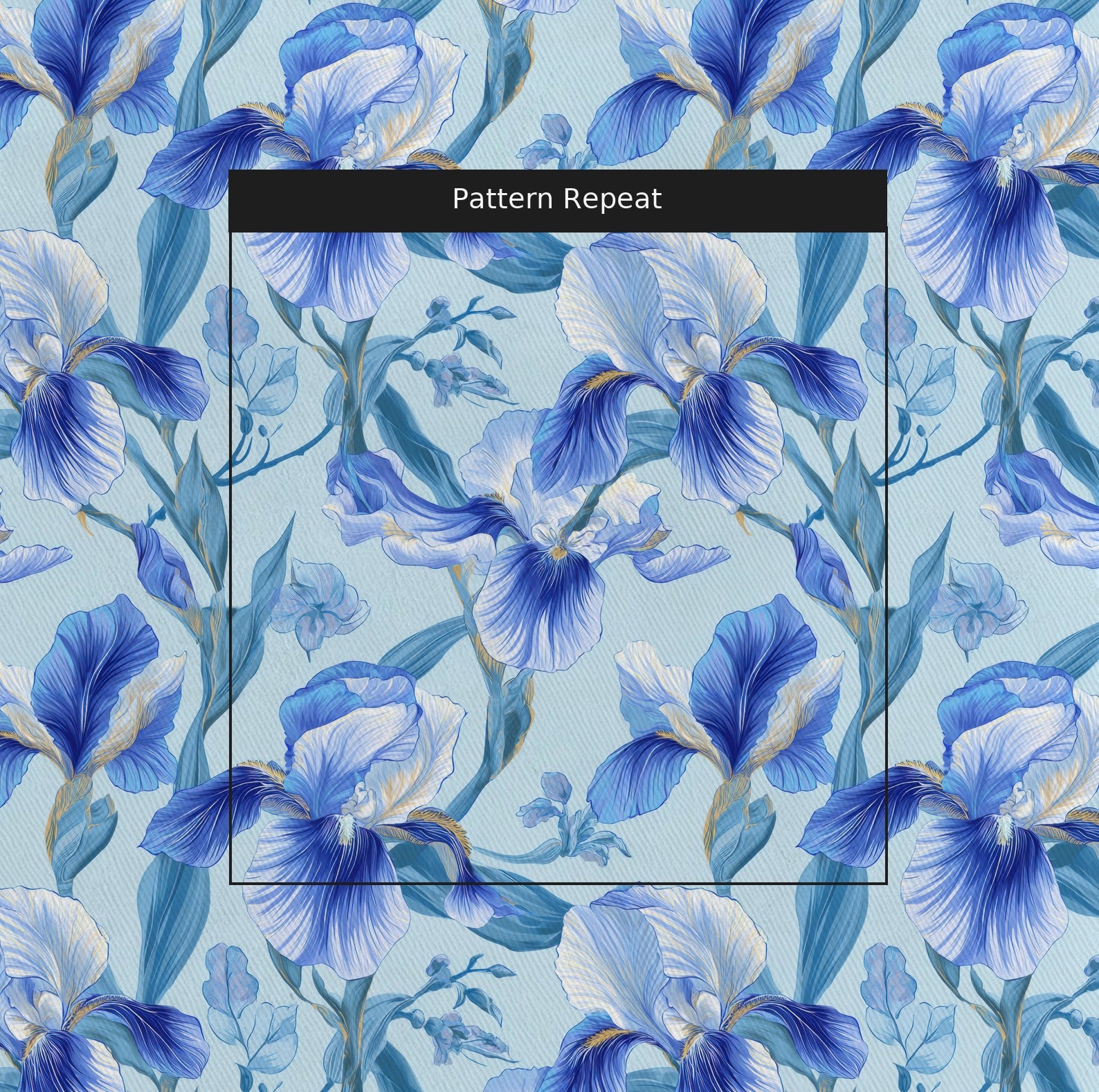 Blueberry Dream Fabric by the Yard — pattern repeat