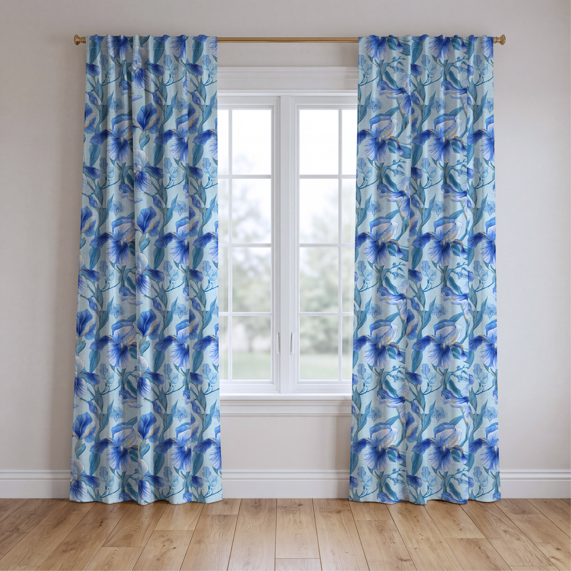 Blueberry Dream - Drapery — two panels