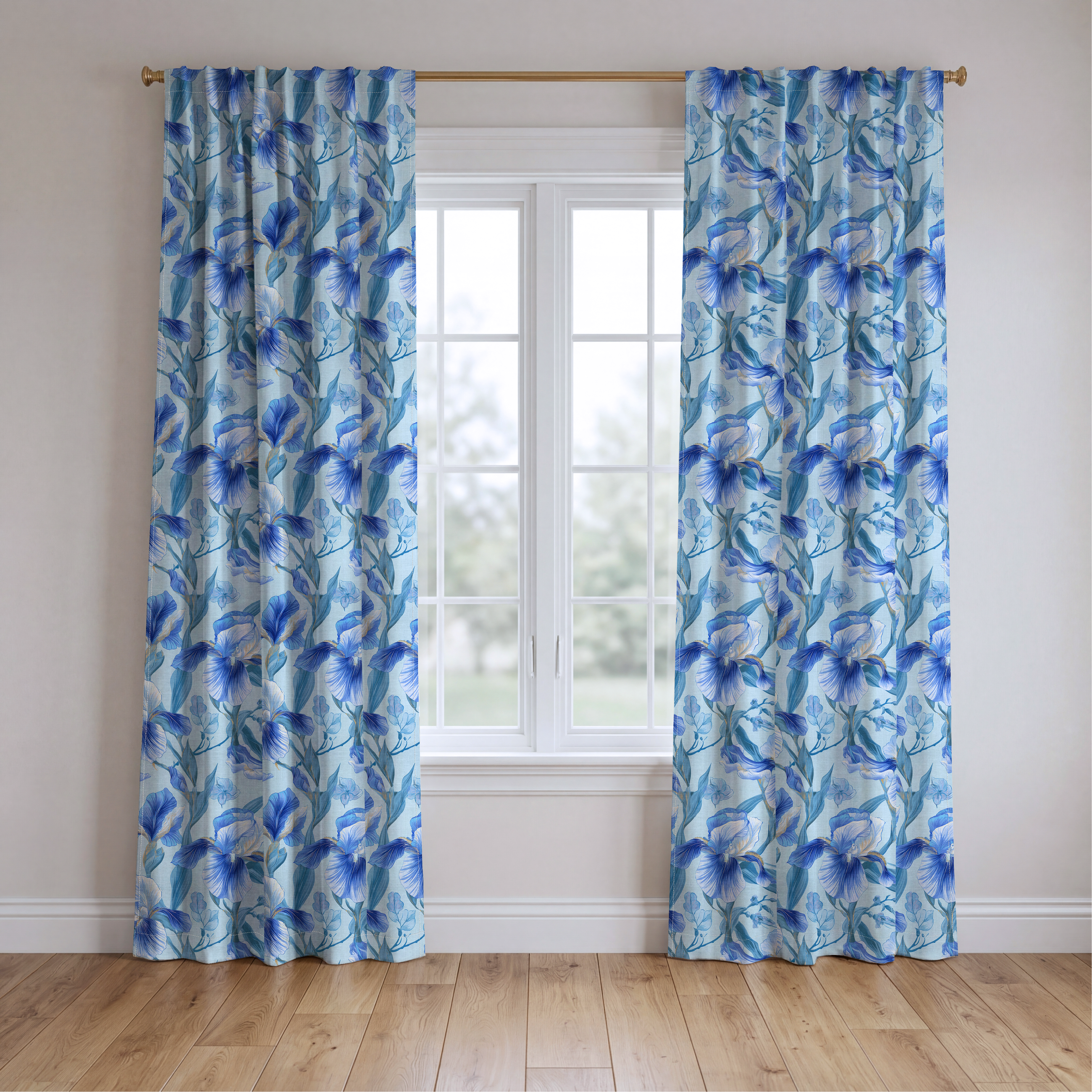Blueberry Dream - Drapery — two panels