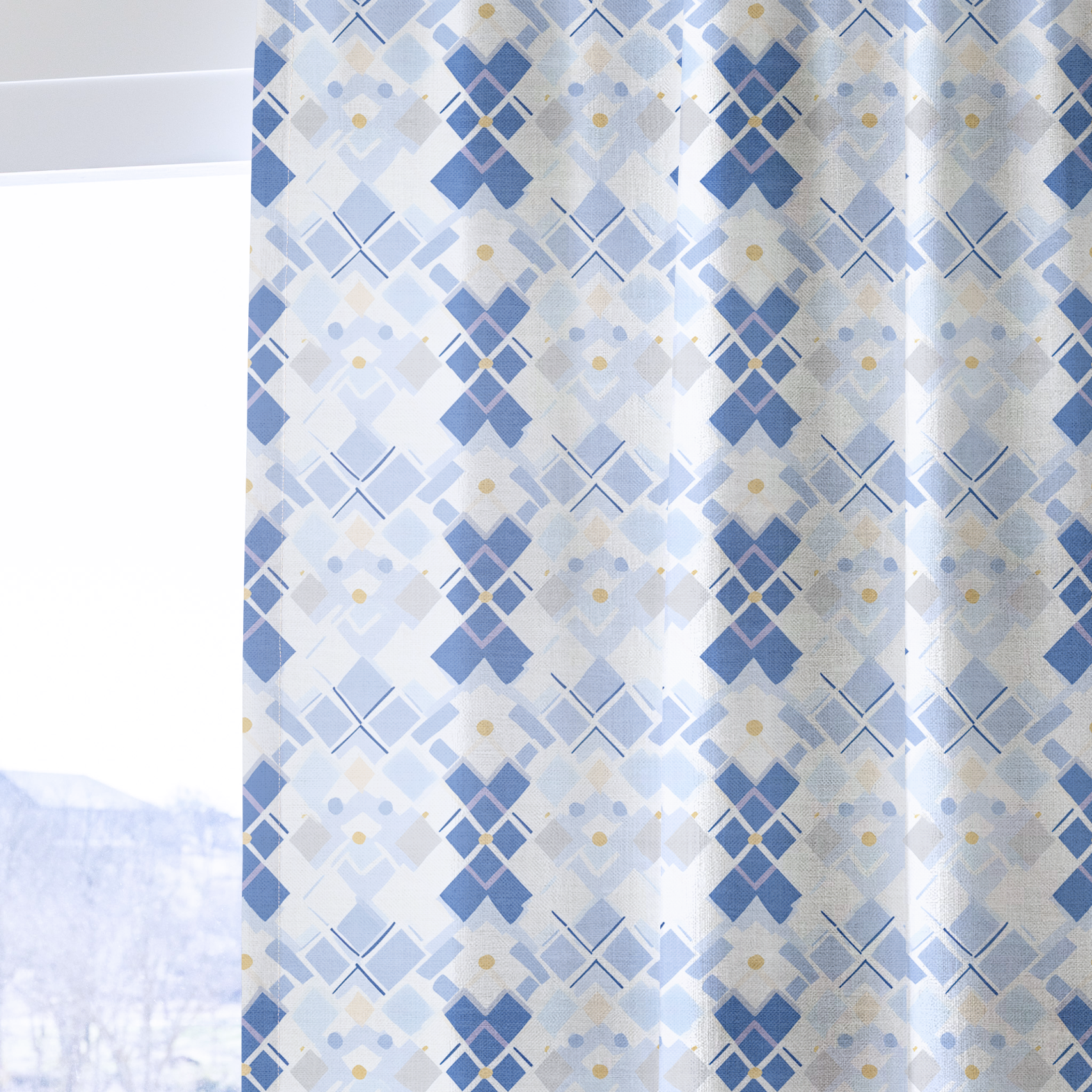Brooke Blues - Drapery — one panel