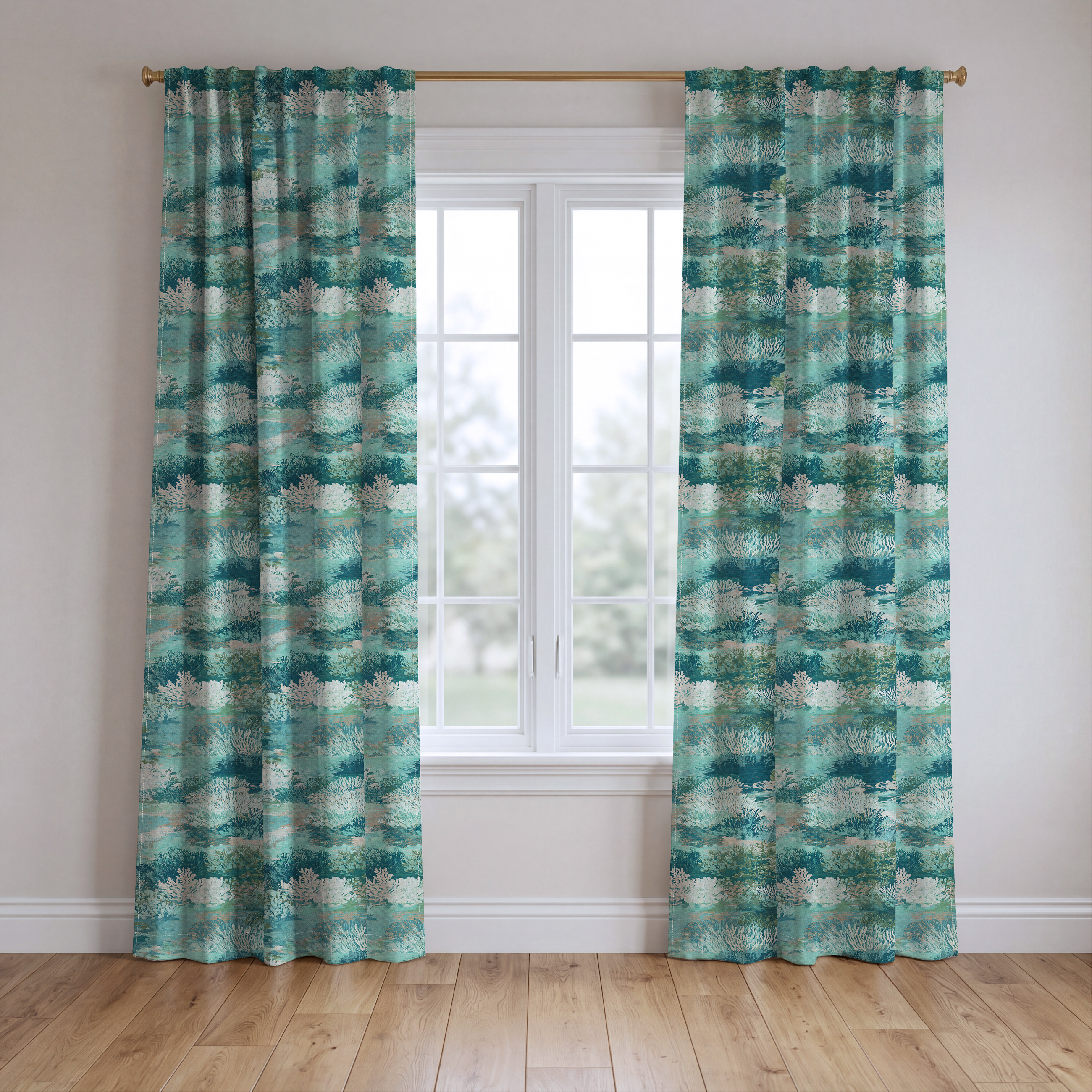 Atlantic Terrace - Drapery — two panels