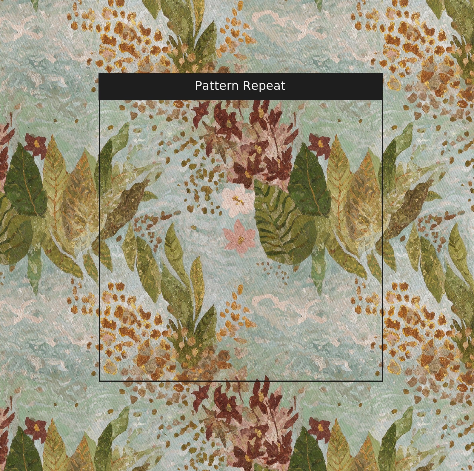 Ungathered Fabric by the Yard — pattern repeat