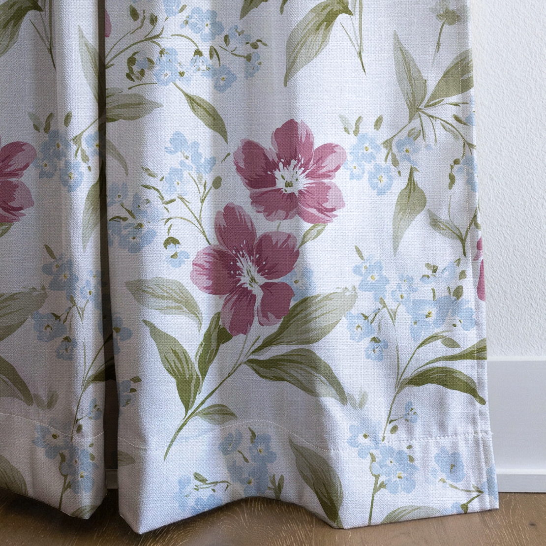Wildflower Waltz - Drapery — corner closeup