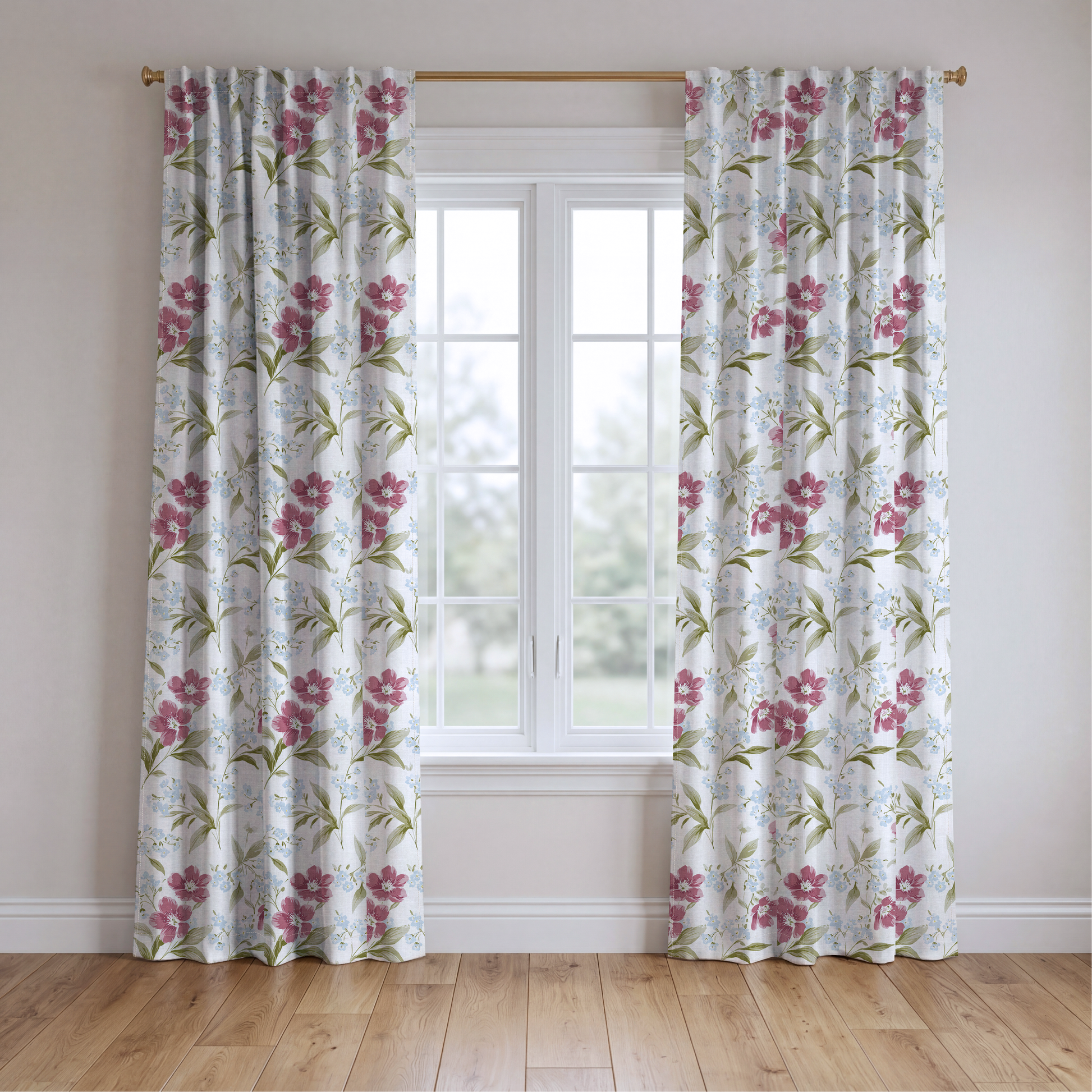 Wildflower Waltz - Drapery — two panels