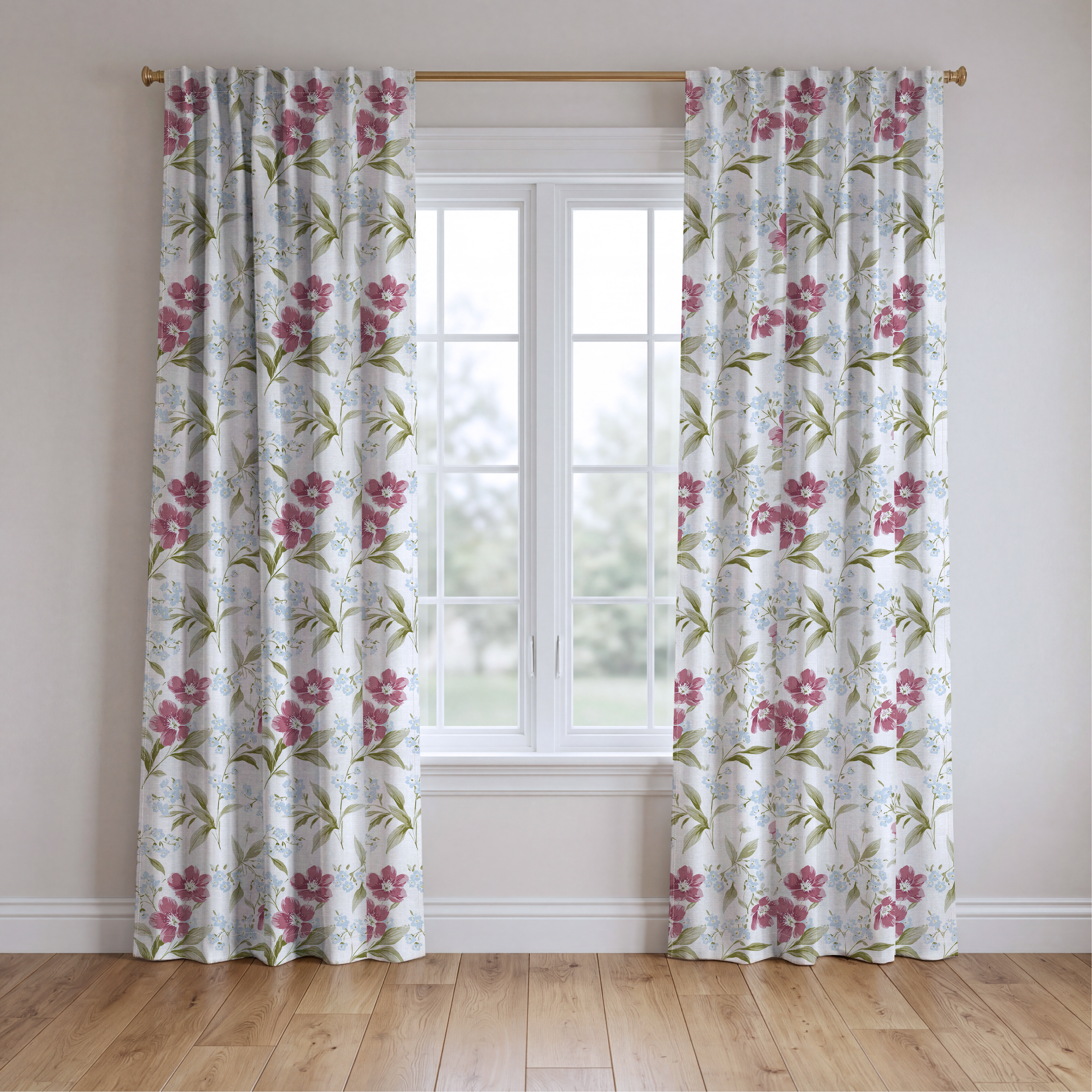 Wildflower Waltz - Drapery — two panels