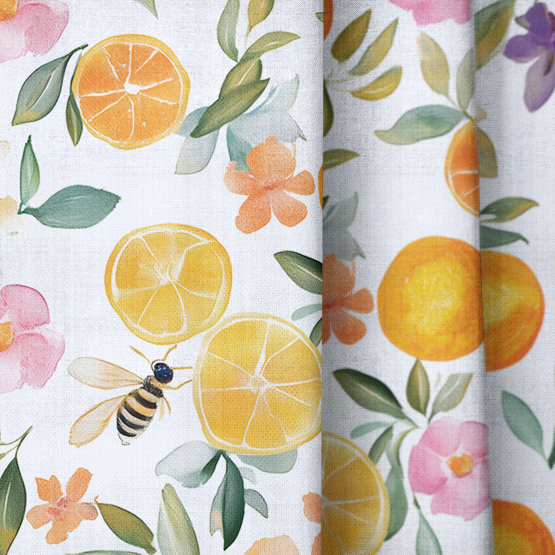 Citrus Serenade - Drapery — close up