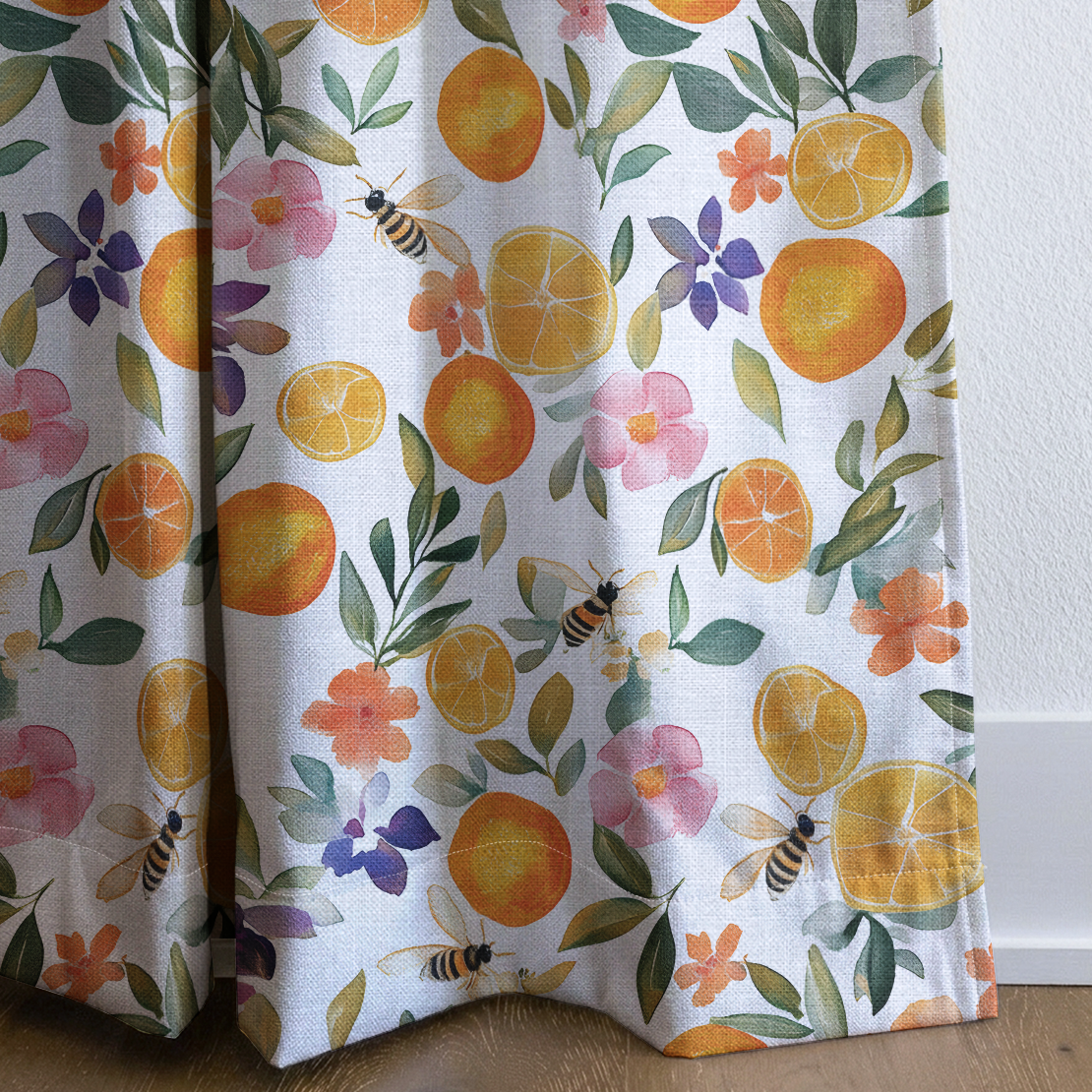 Citrus Serenade - Drapery — corner closeup