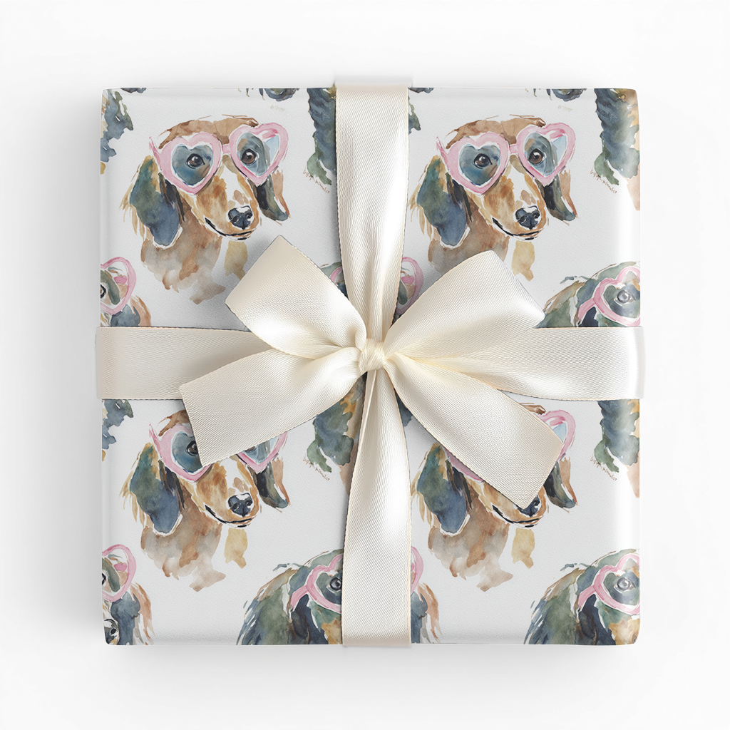 Daisy Dachshund-Wrapping Paper