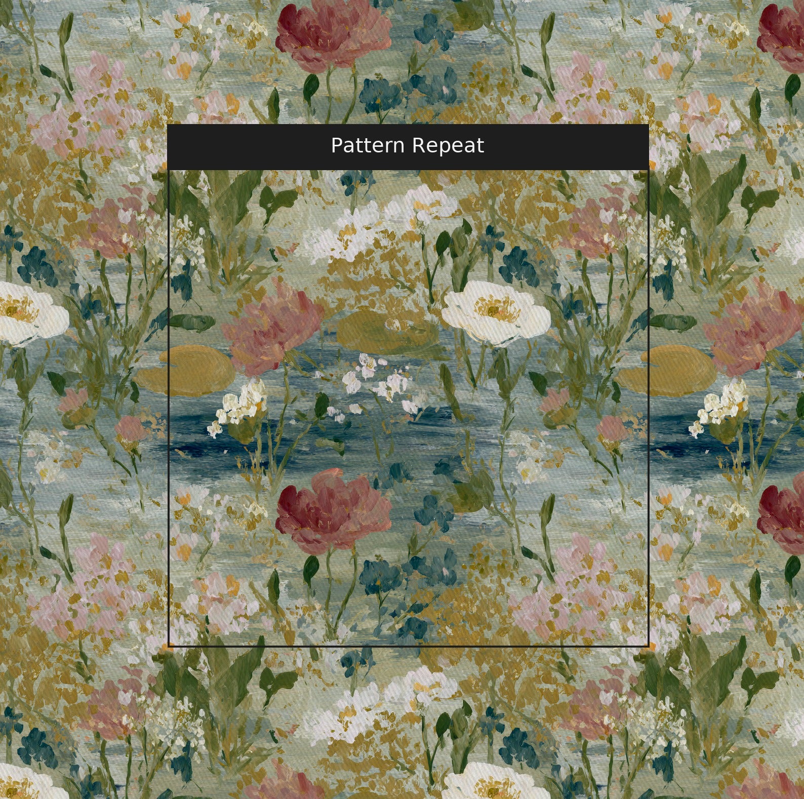 Loose Stems Fabric by the Yard — pattern repeat