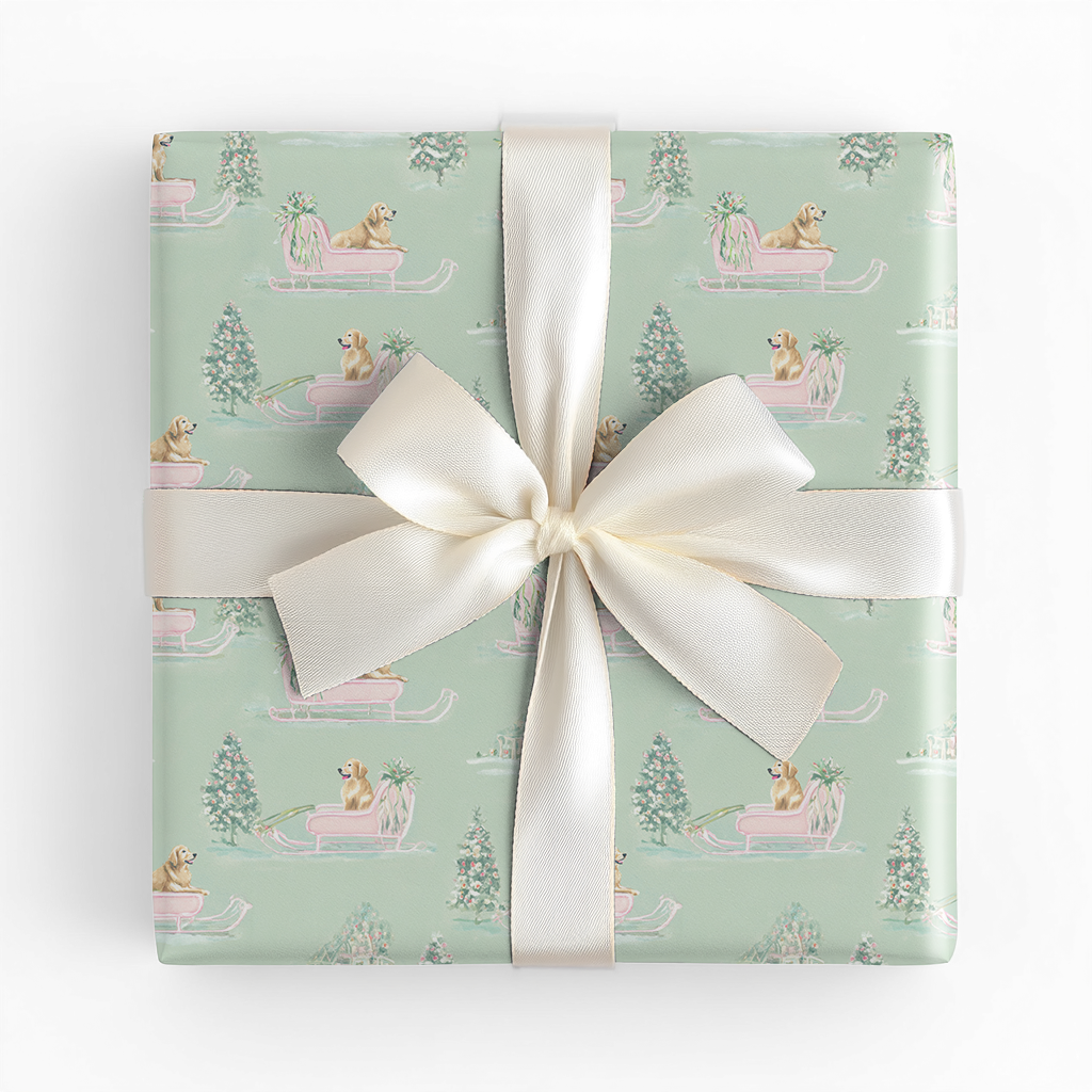 Golden Sleigh - Wrapping Paper