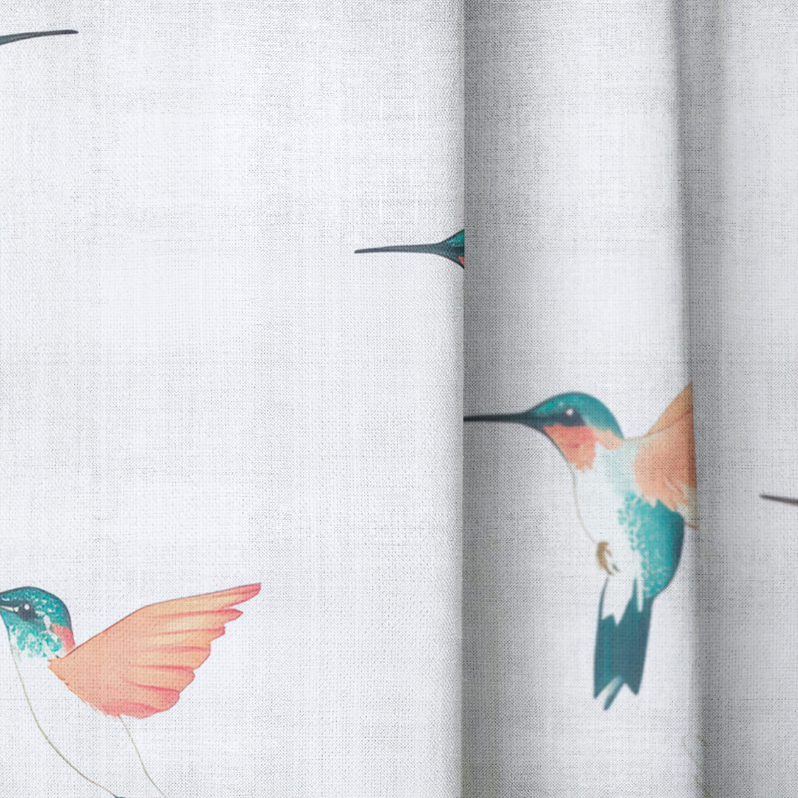 Hummingbirds - Drapery — close up