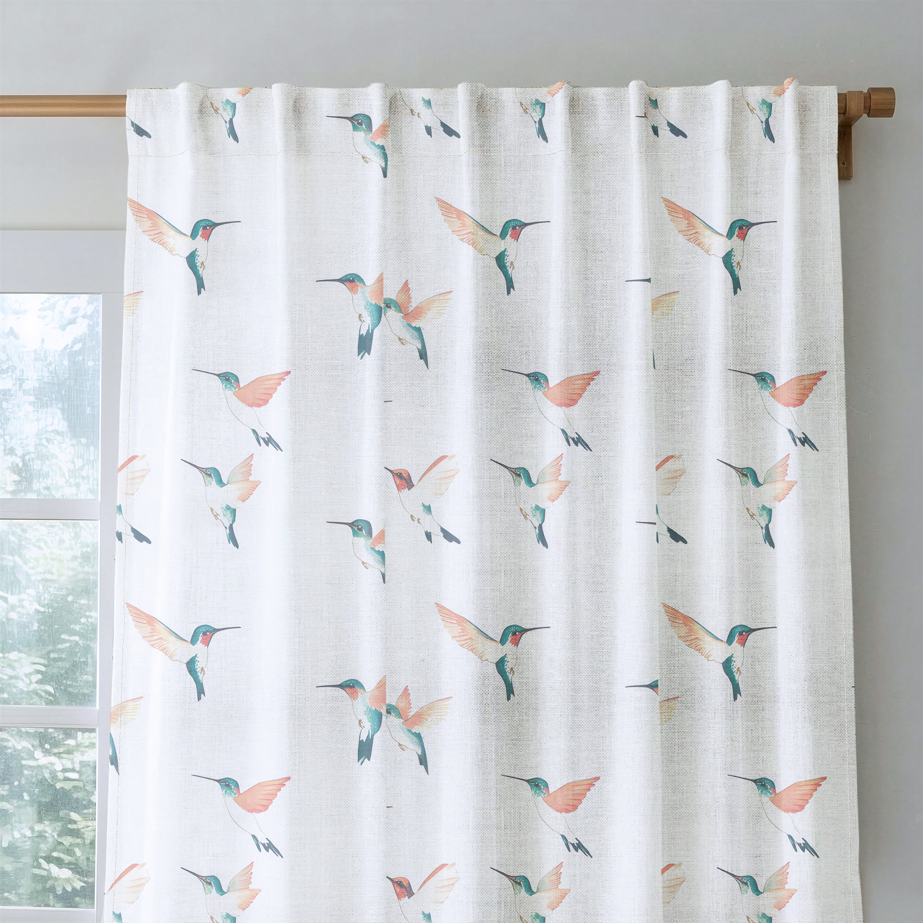 Hummingbirds - Drapery — rod