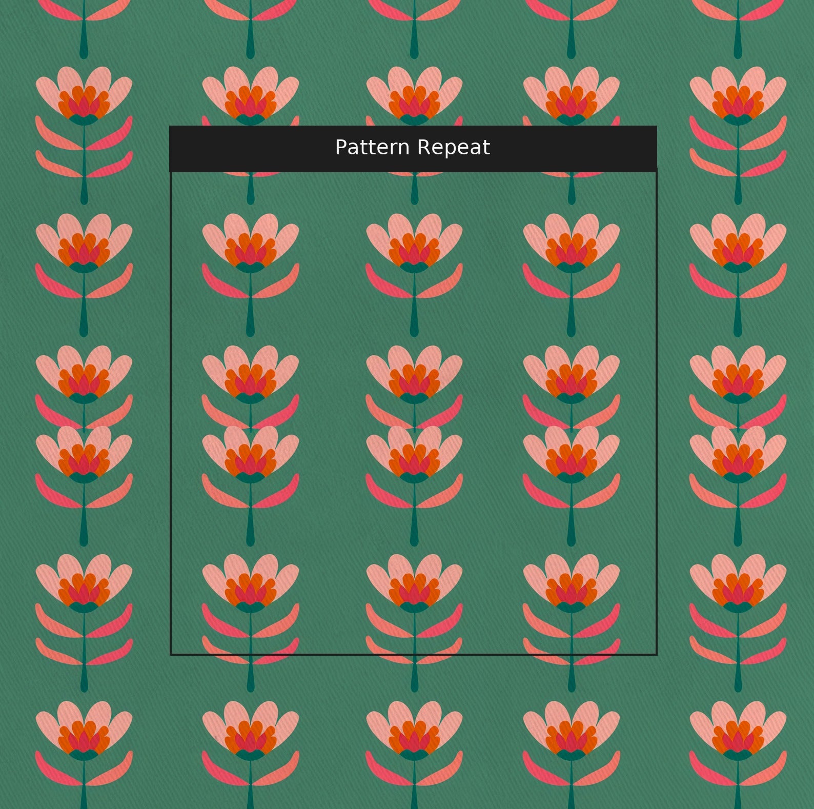 Flora Charm Fabric by the Yard — pattern repeat
